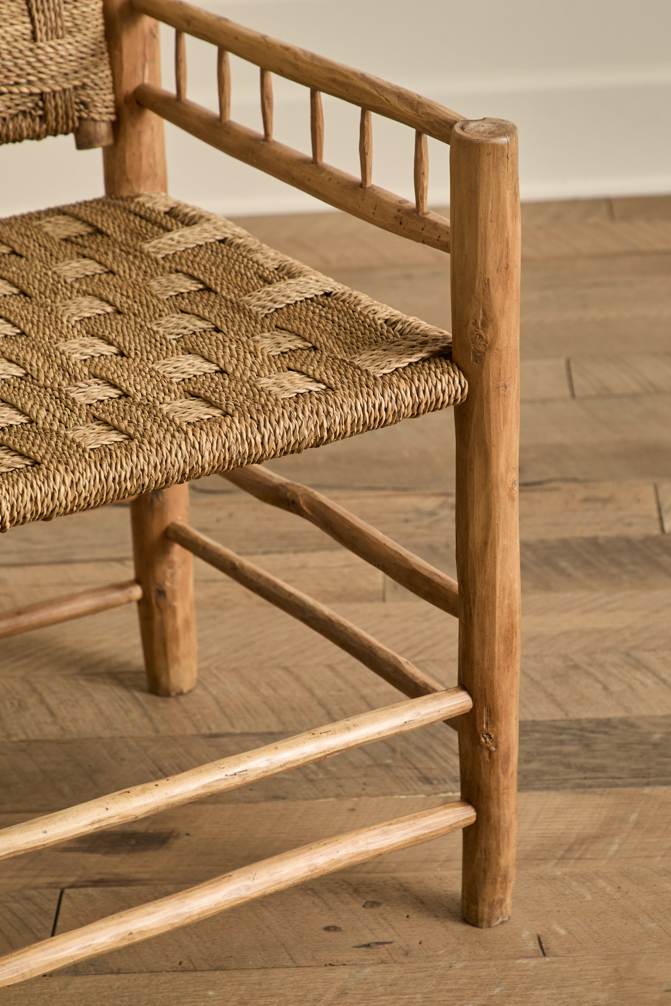 Pair of Woven Lounge Chairs