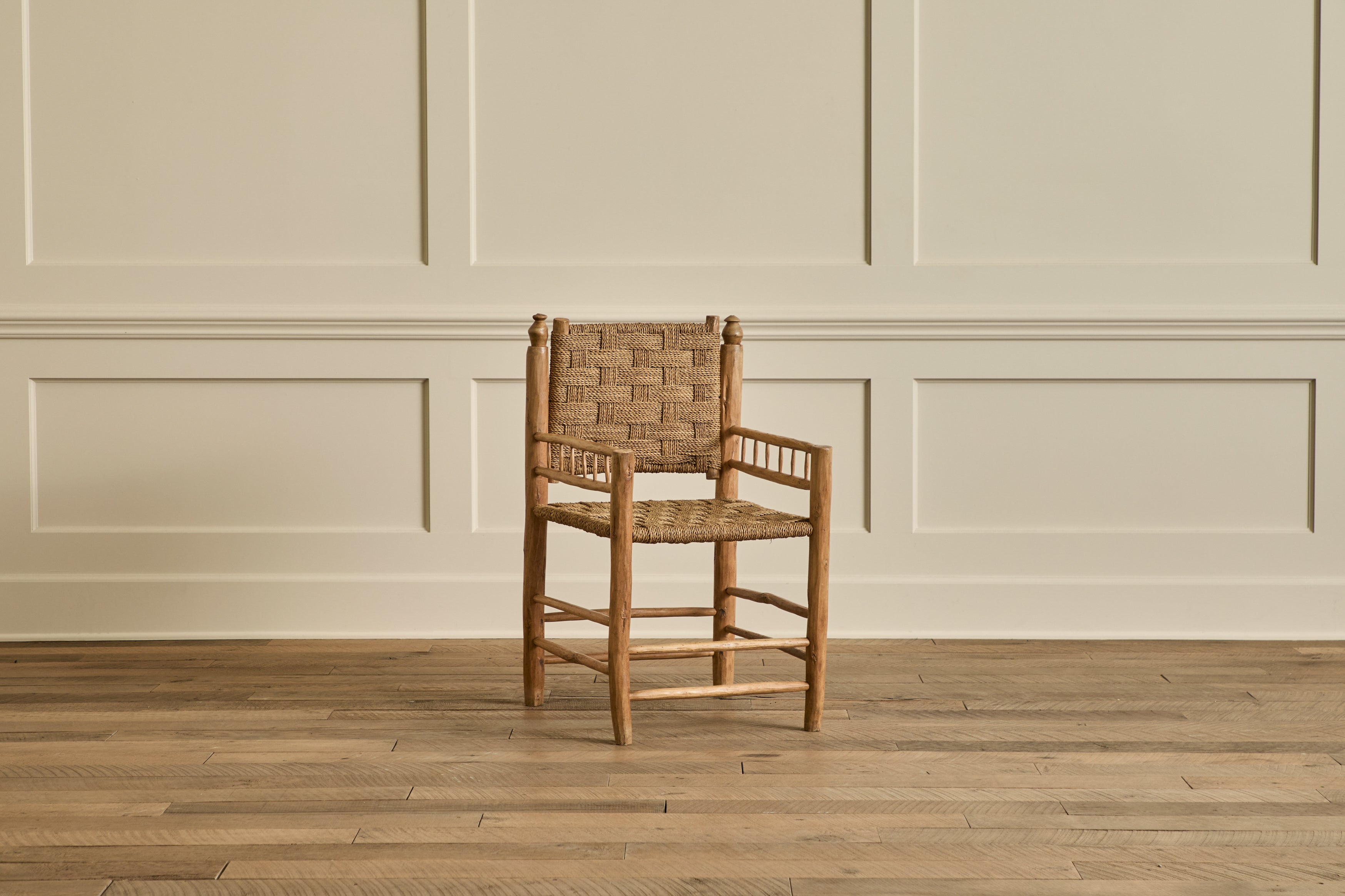 Pair of Woven Lounge Chairs