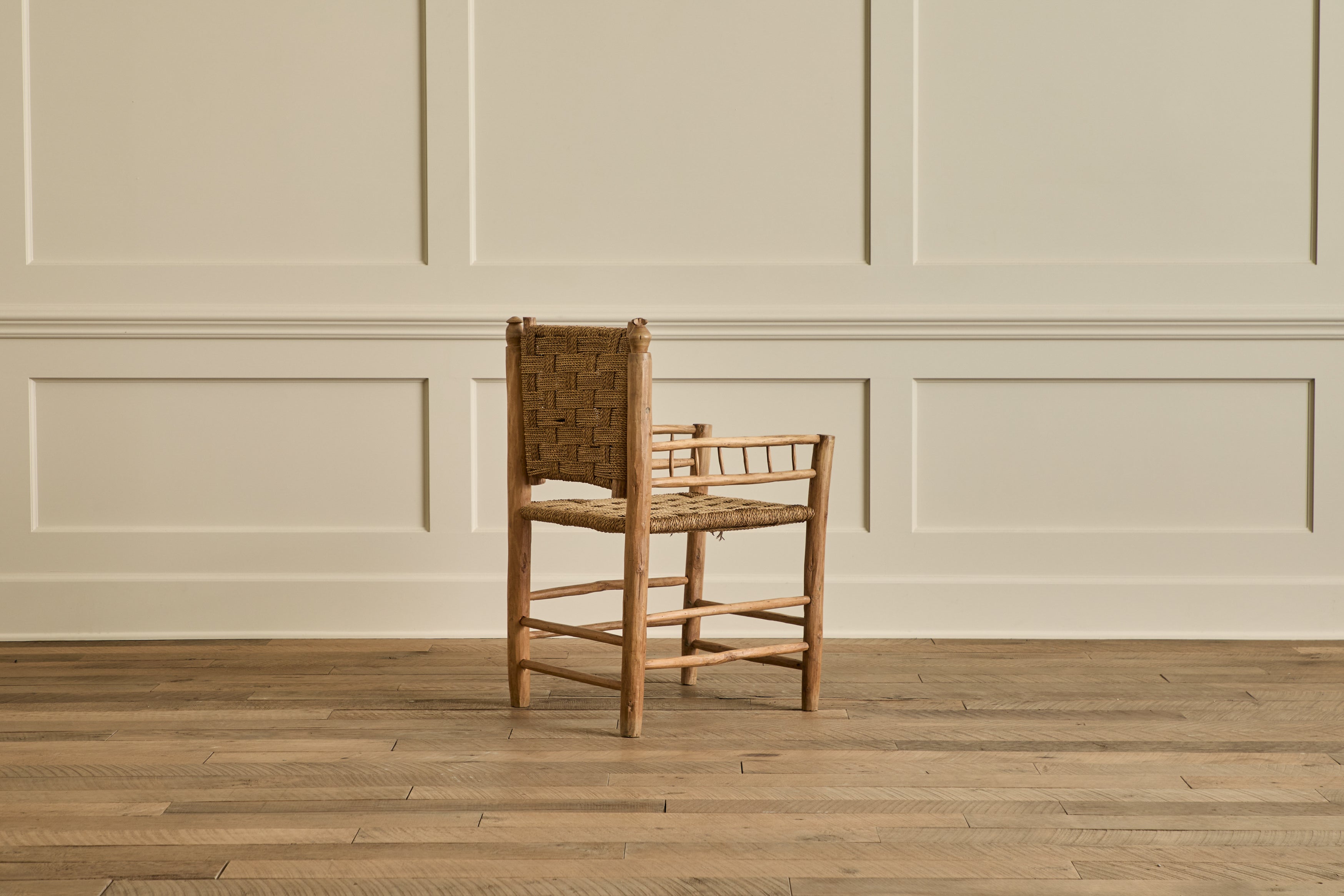 Pair of Woven Lounge Chairs