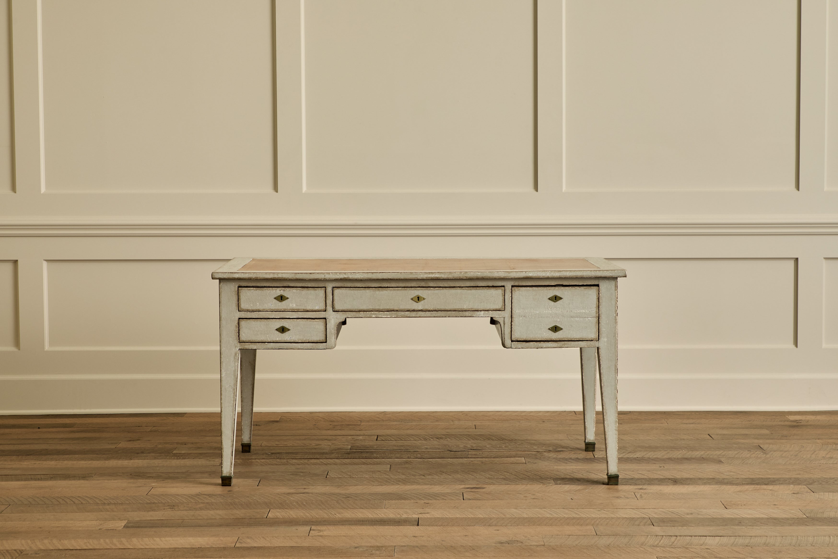 Swedish Leather Top Desk