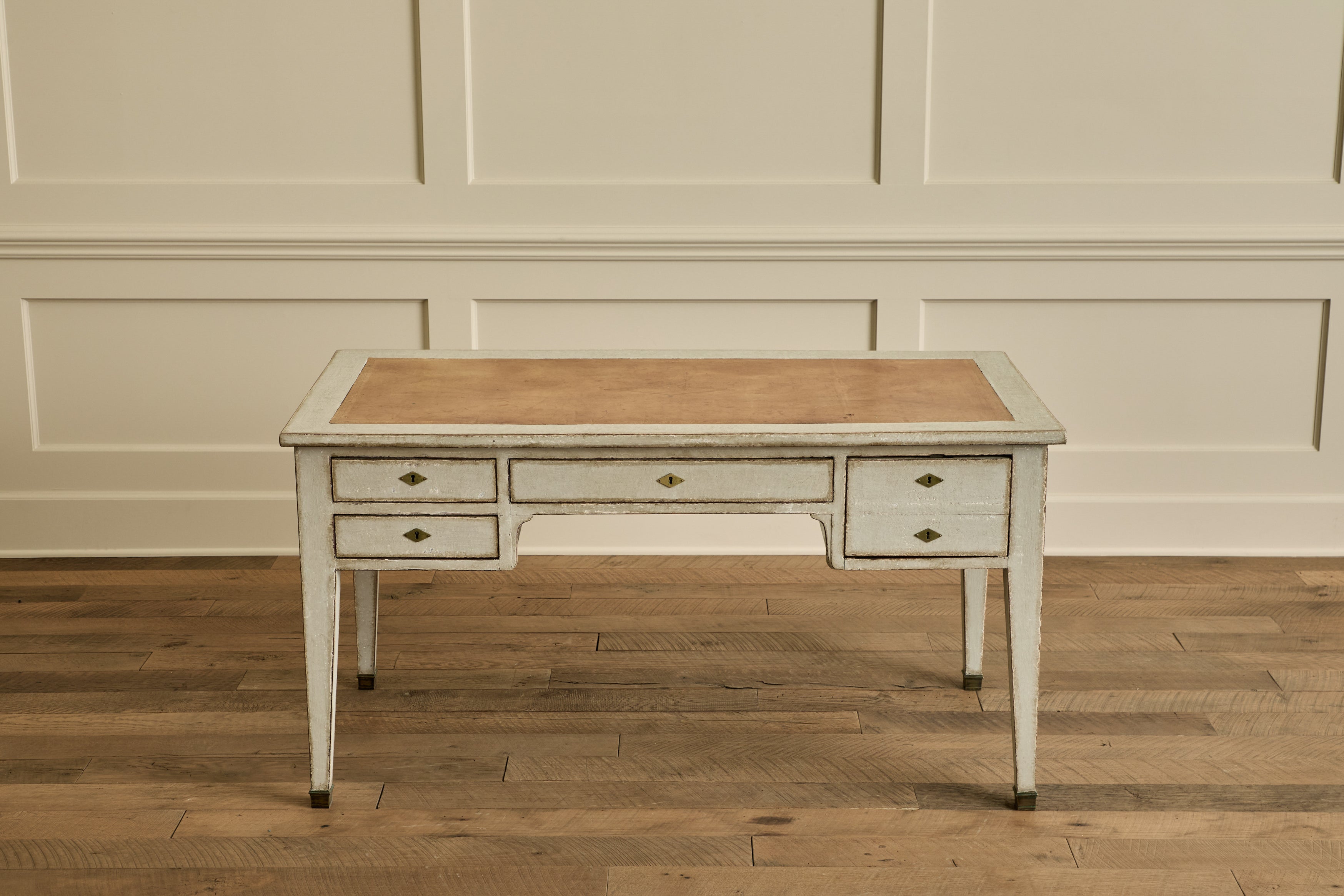 Swedish Leather Top Desk