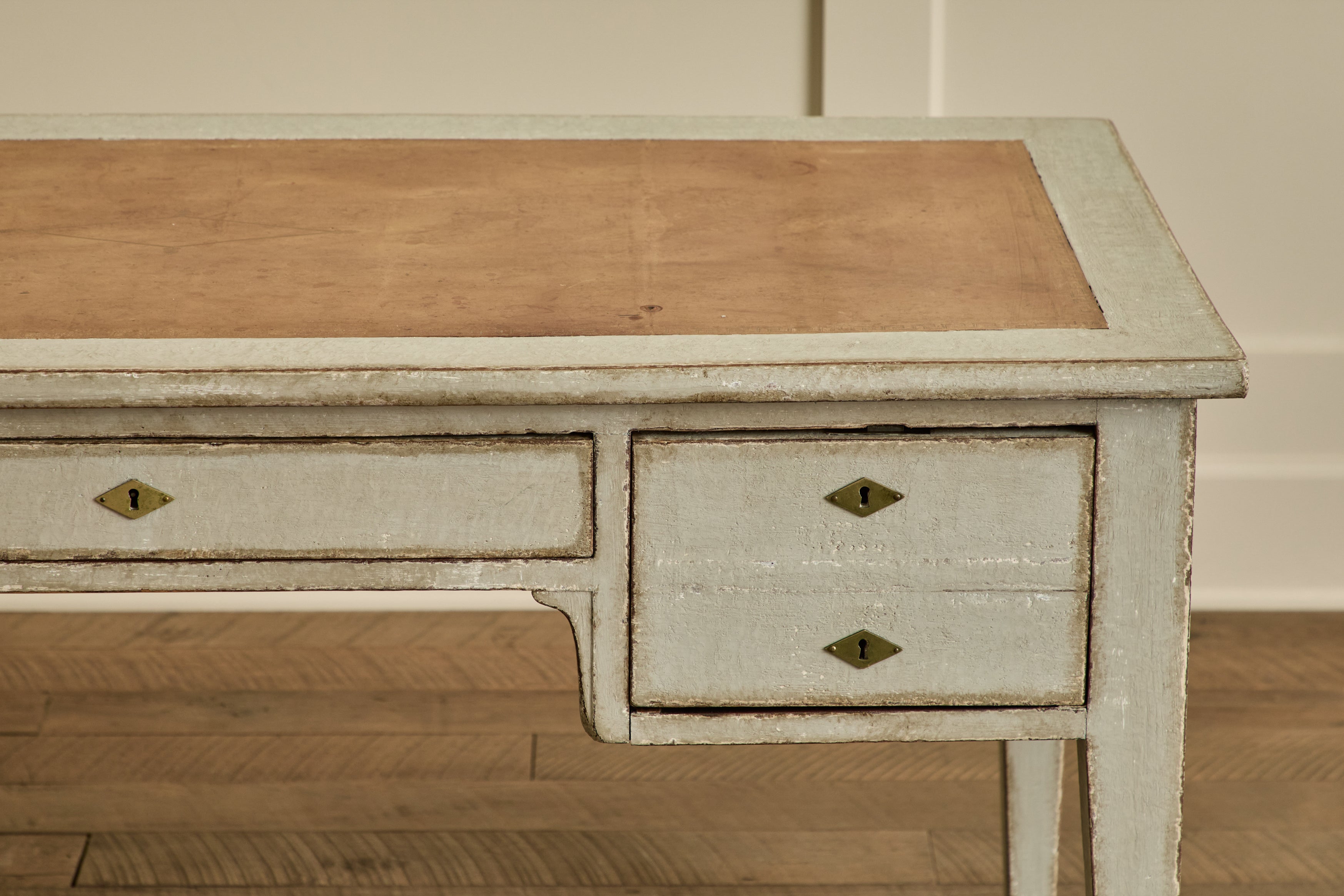 Swedish Leather Top Desk