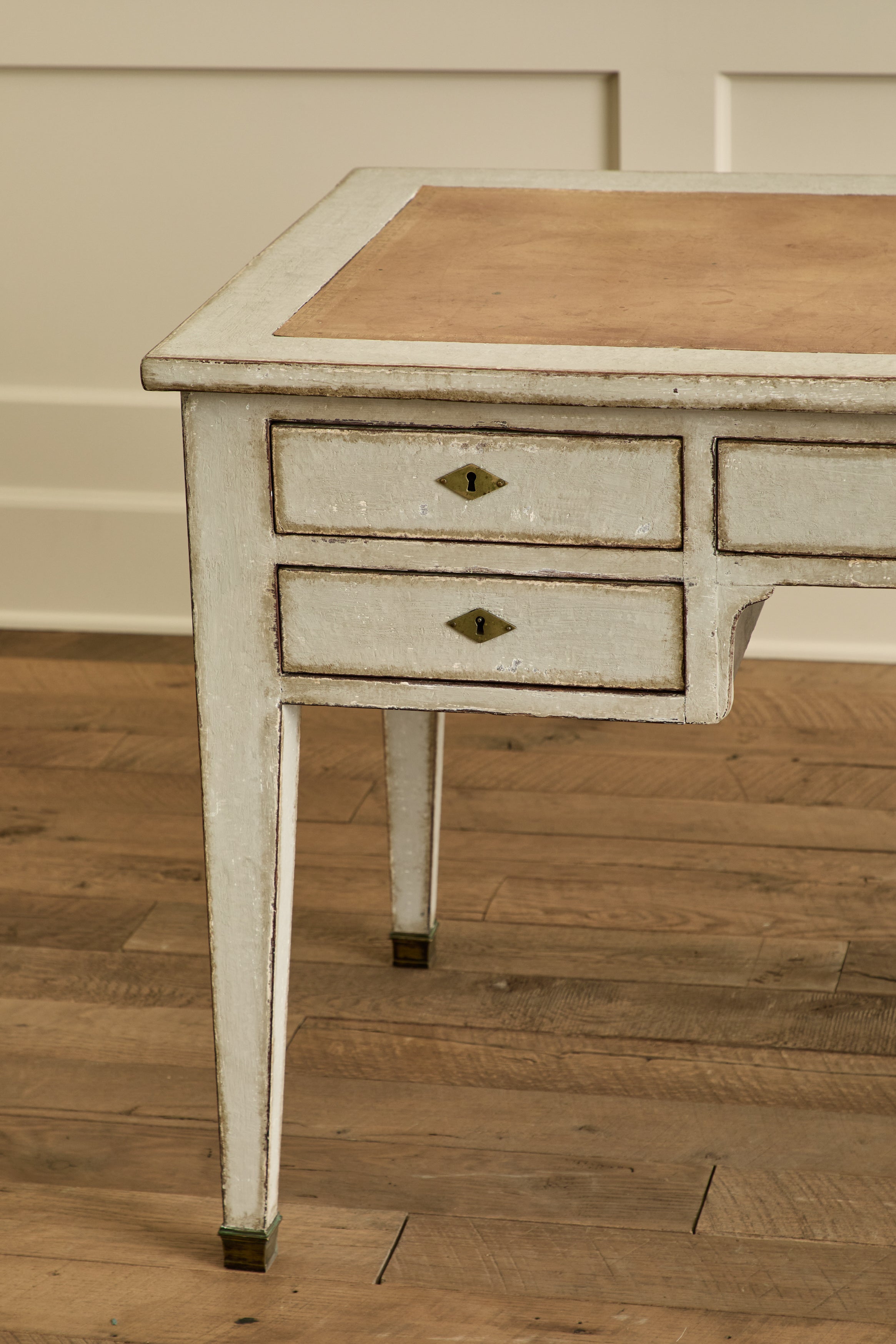 Swedish Leather Top Desk