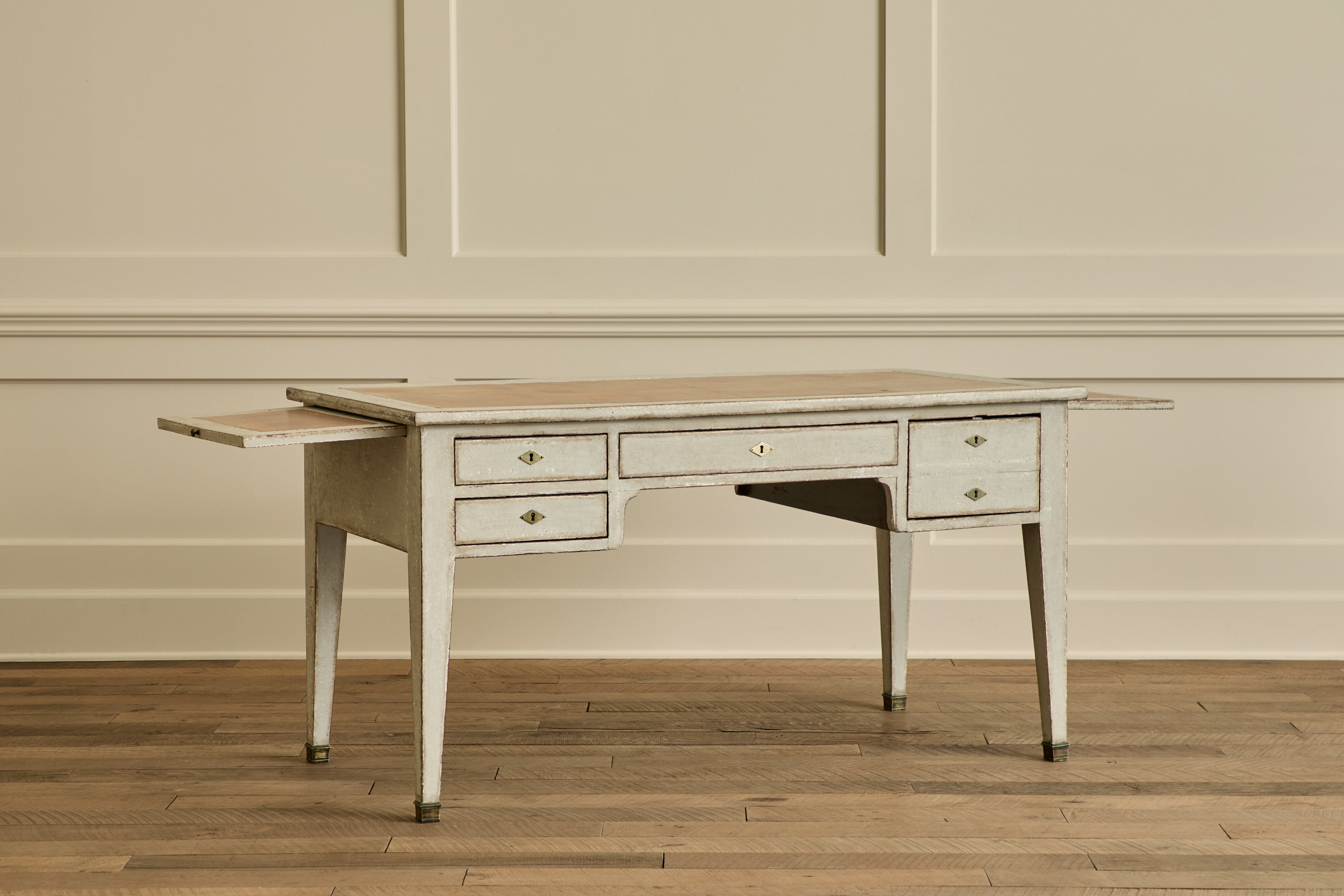 Swedish Leather Top Desk