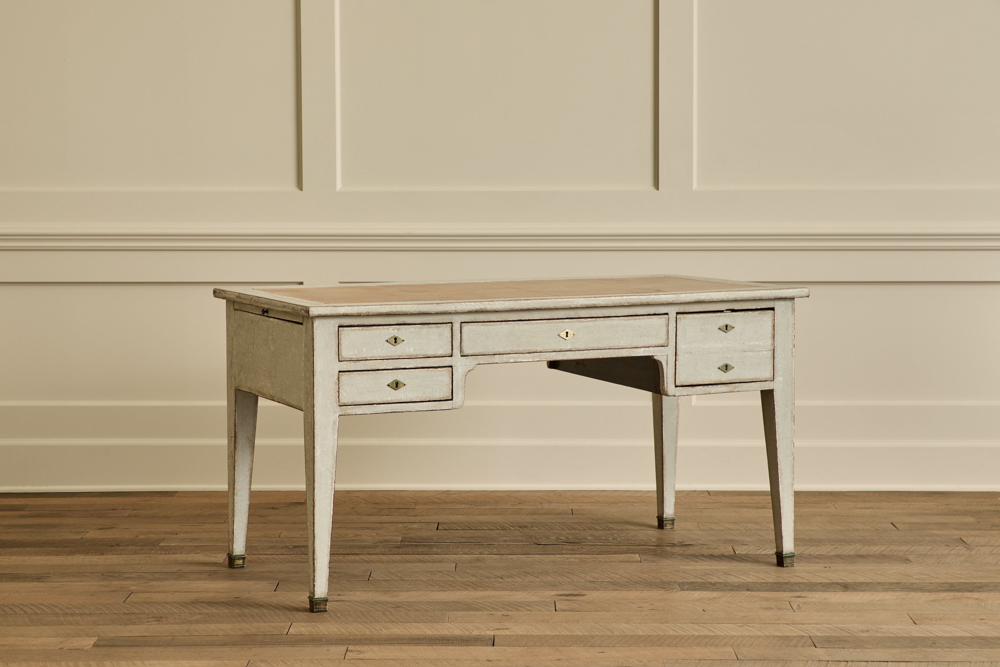 Swedish Leather Top Desk