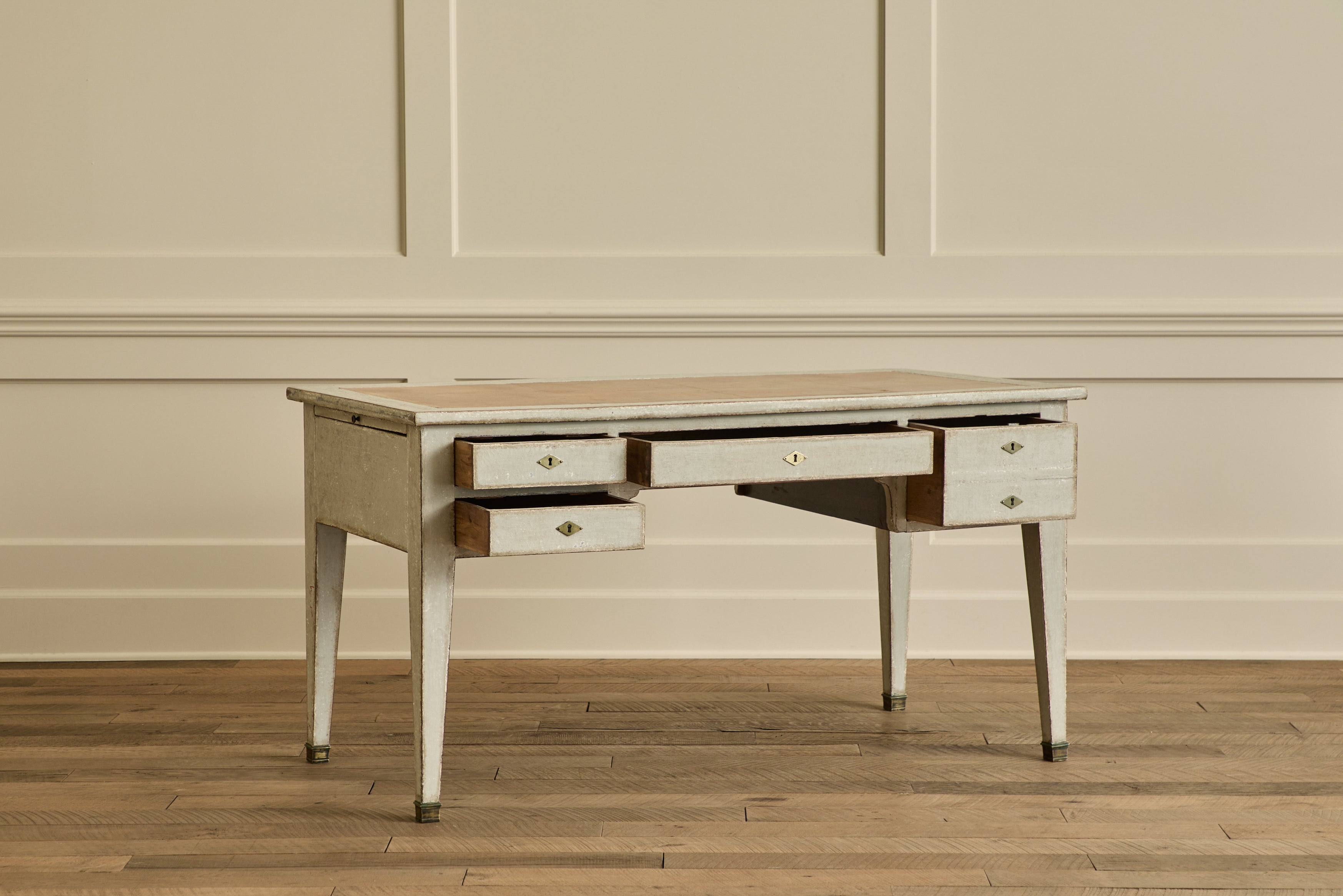 Swedish Leather Top Desk