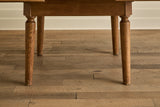 Round Oak Wood Extension Table