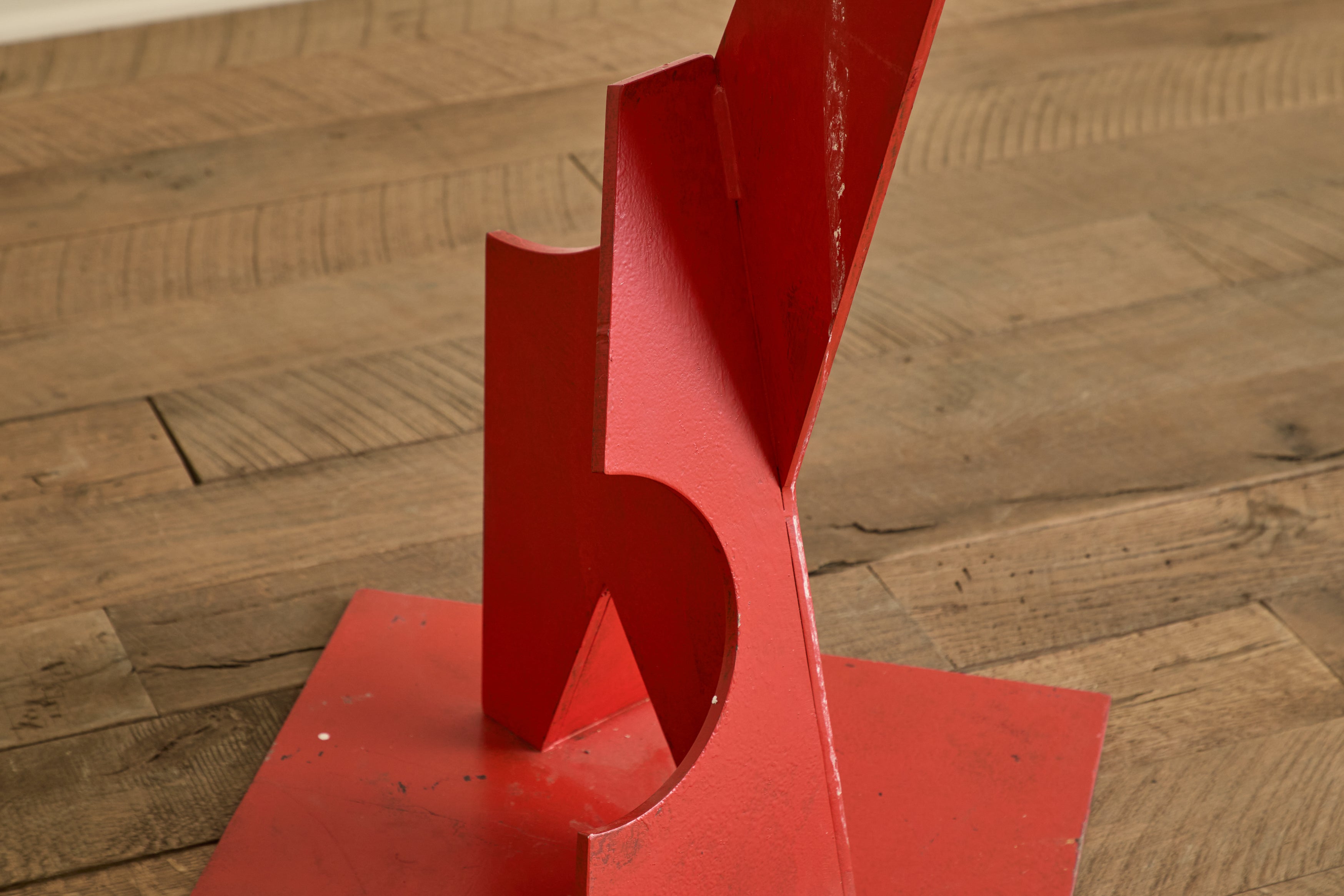 Red Abstract Sculpture