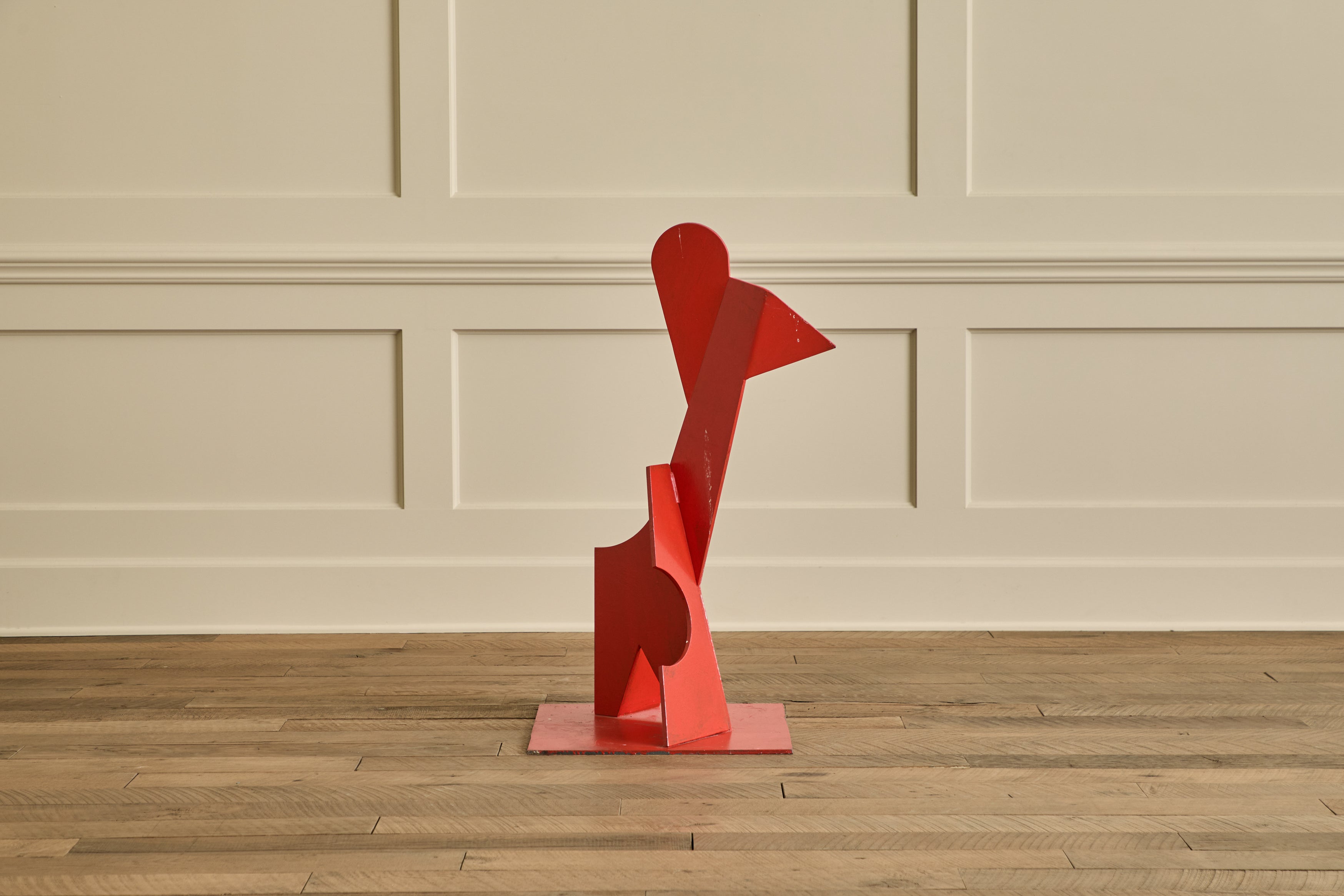 Red Abstract Sculpture