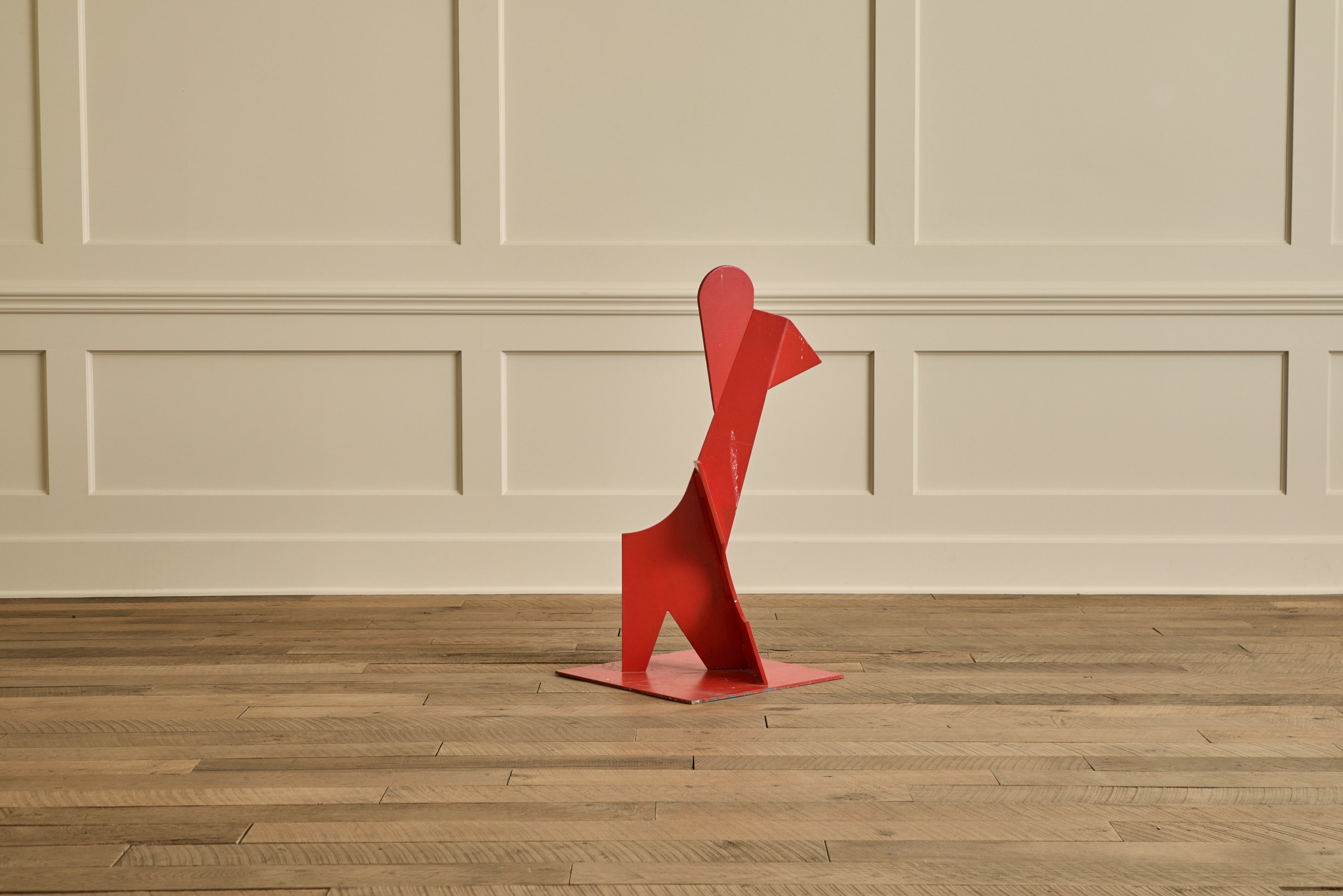 Red Abstract Sculpture