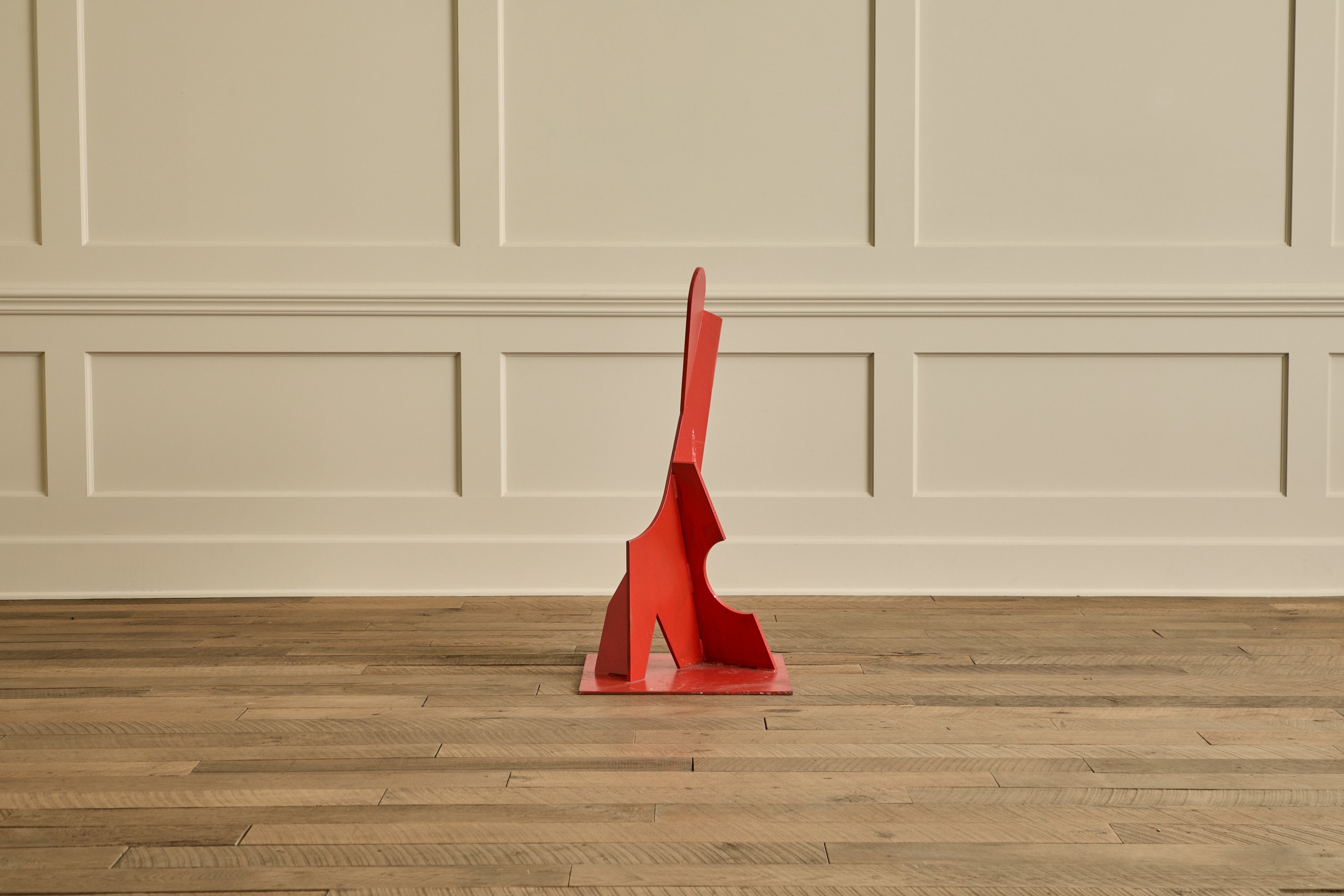 Red Abstract Sculpture