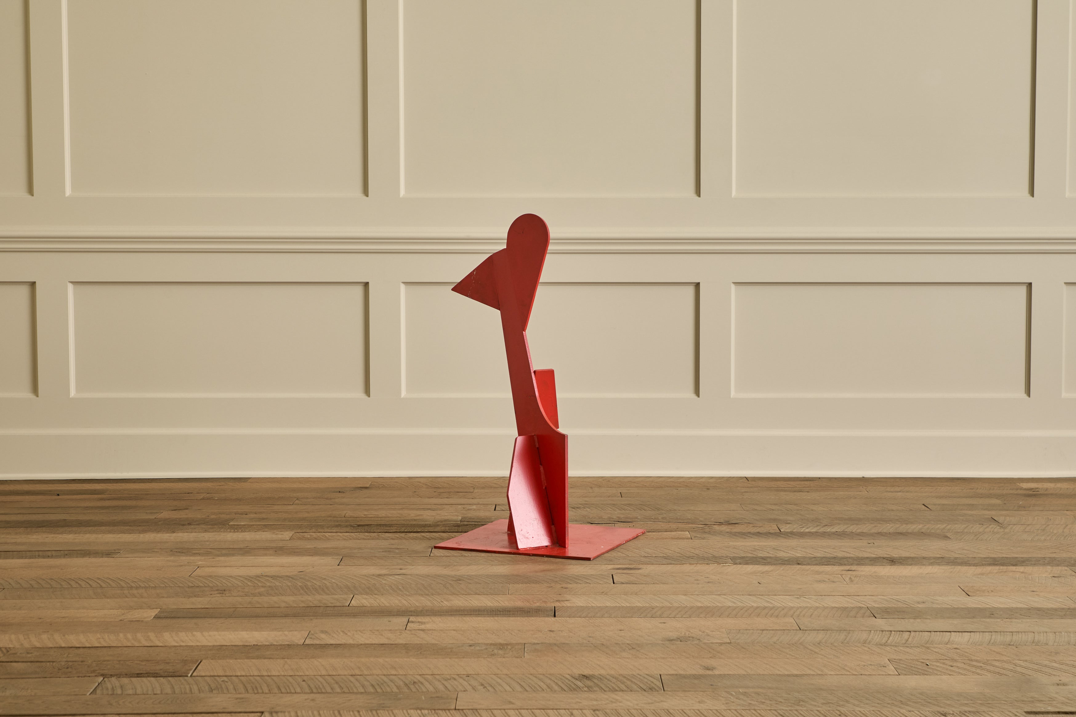 Red Abstract Sculpture