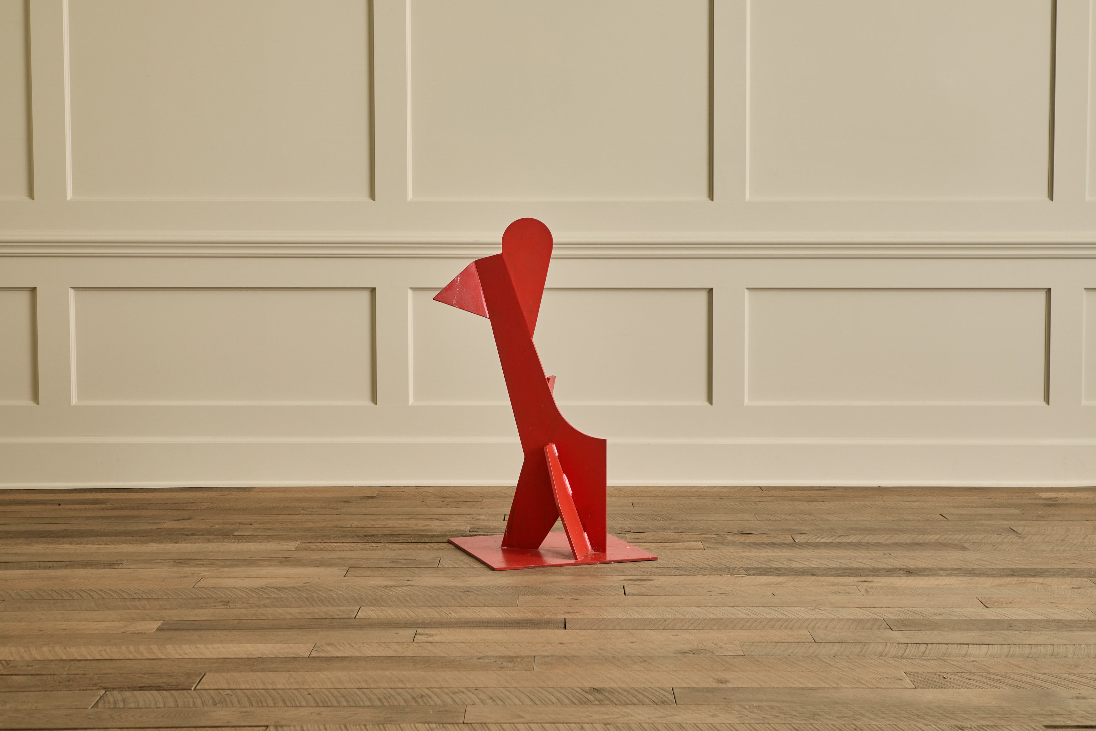 Red Abstract Sculpture