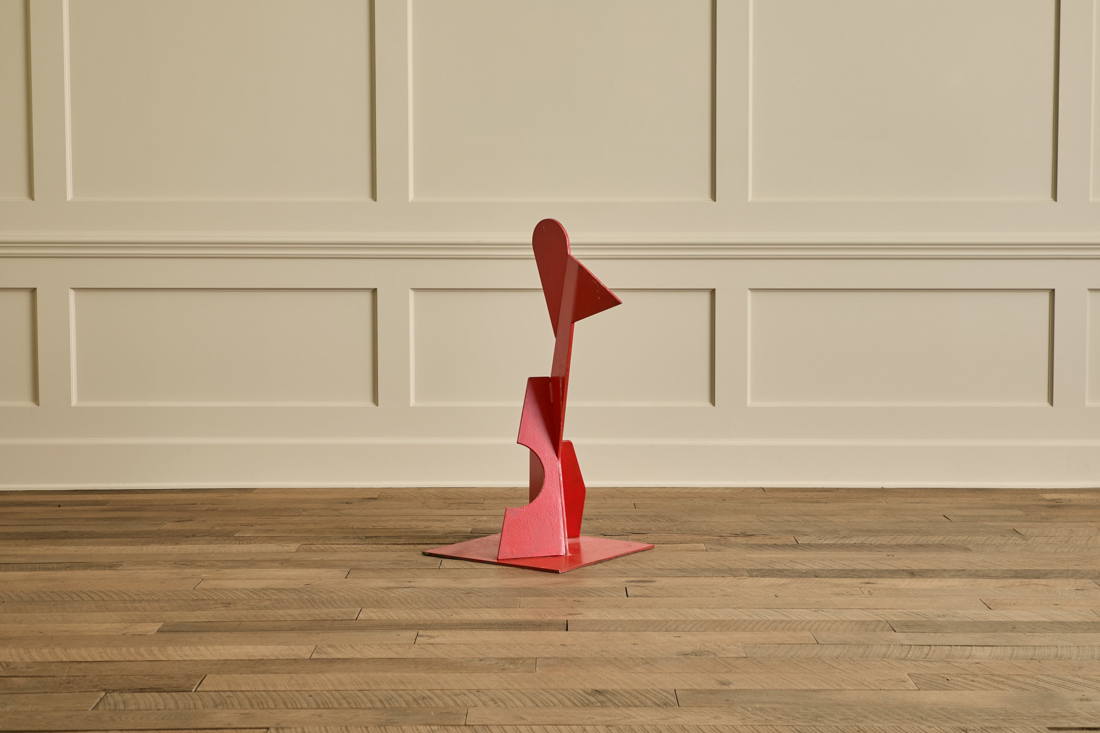 Red Abstract Sculpture