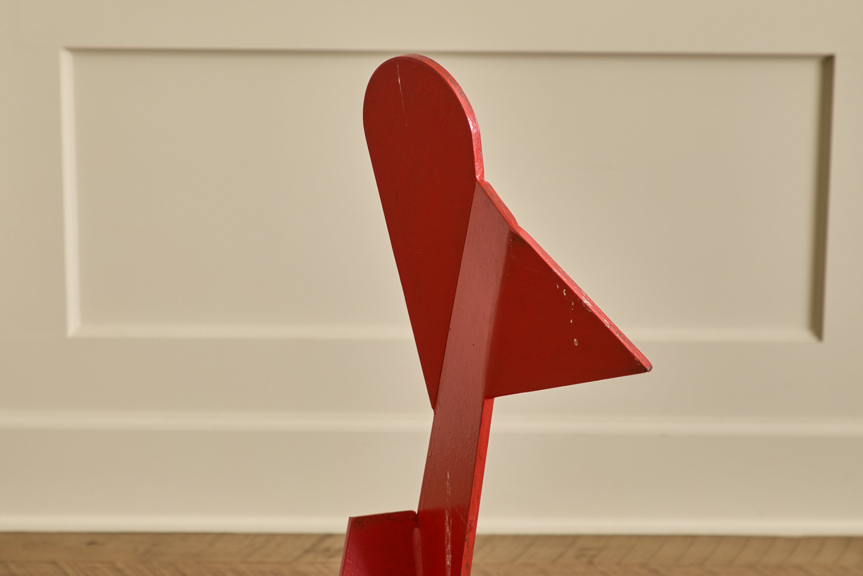 Red Abstract Sculpture