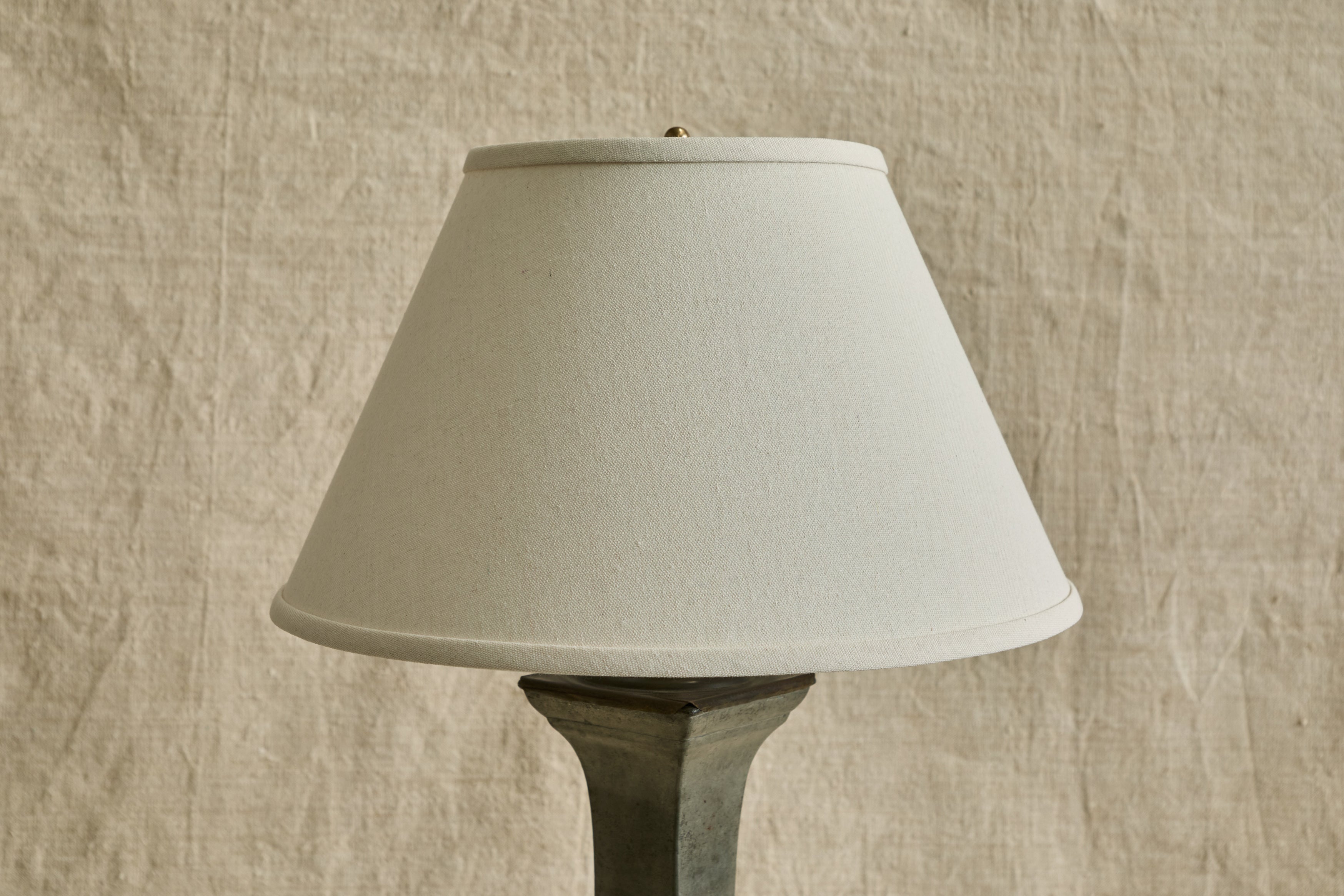 Chinese Pewter Table Lamp
