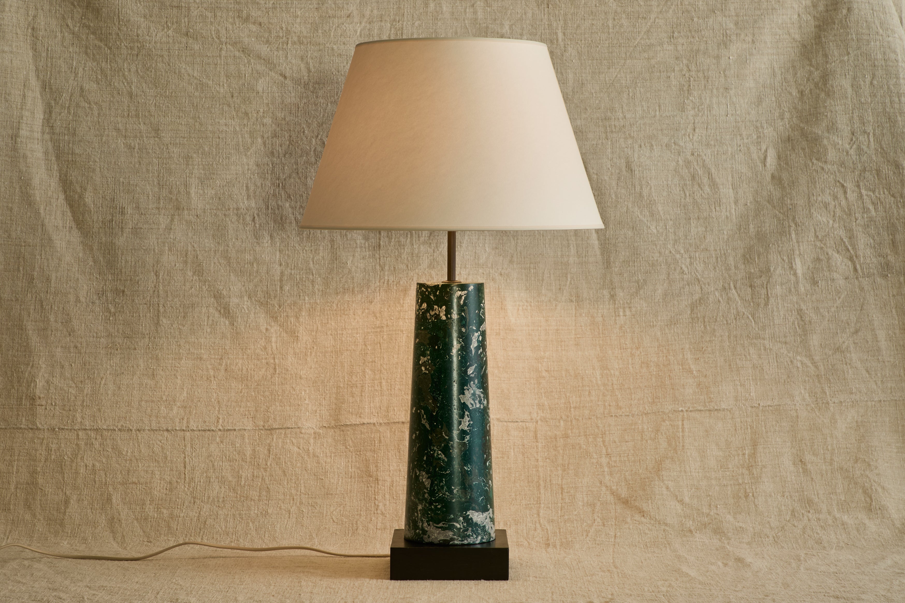Scagliola Table Lamp, Swedish Green