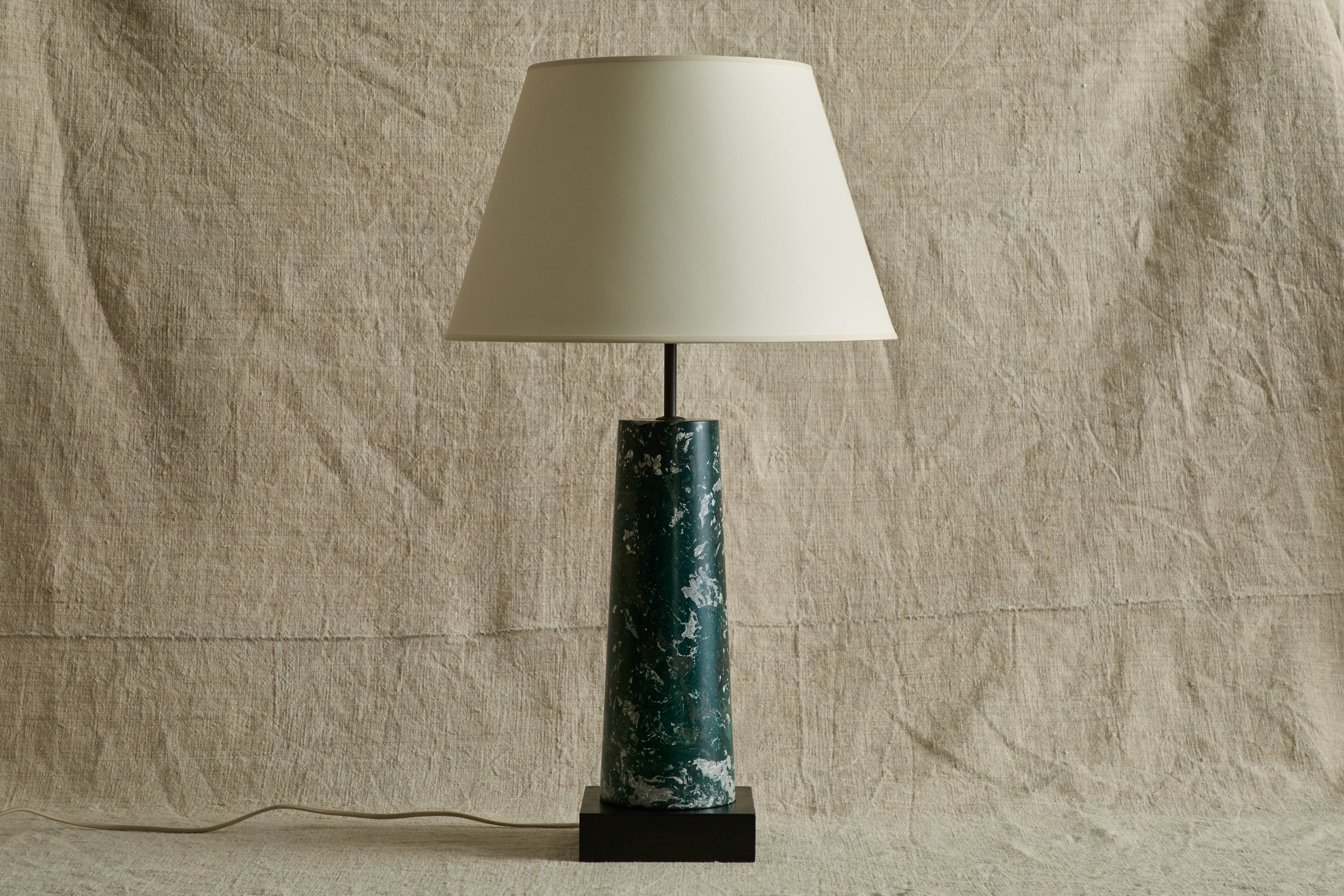 Scagliola Table Lamp, Swedish Green