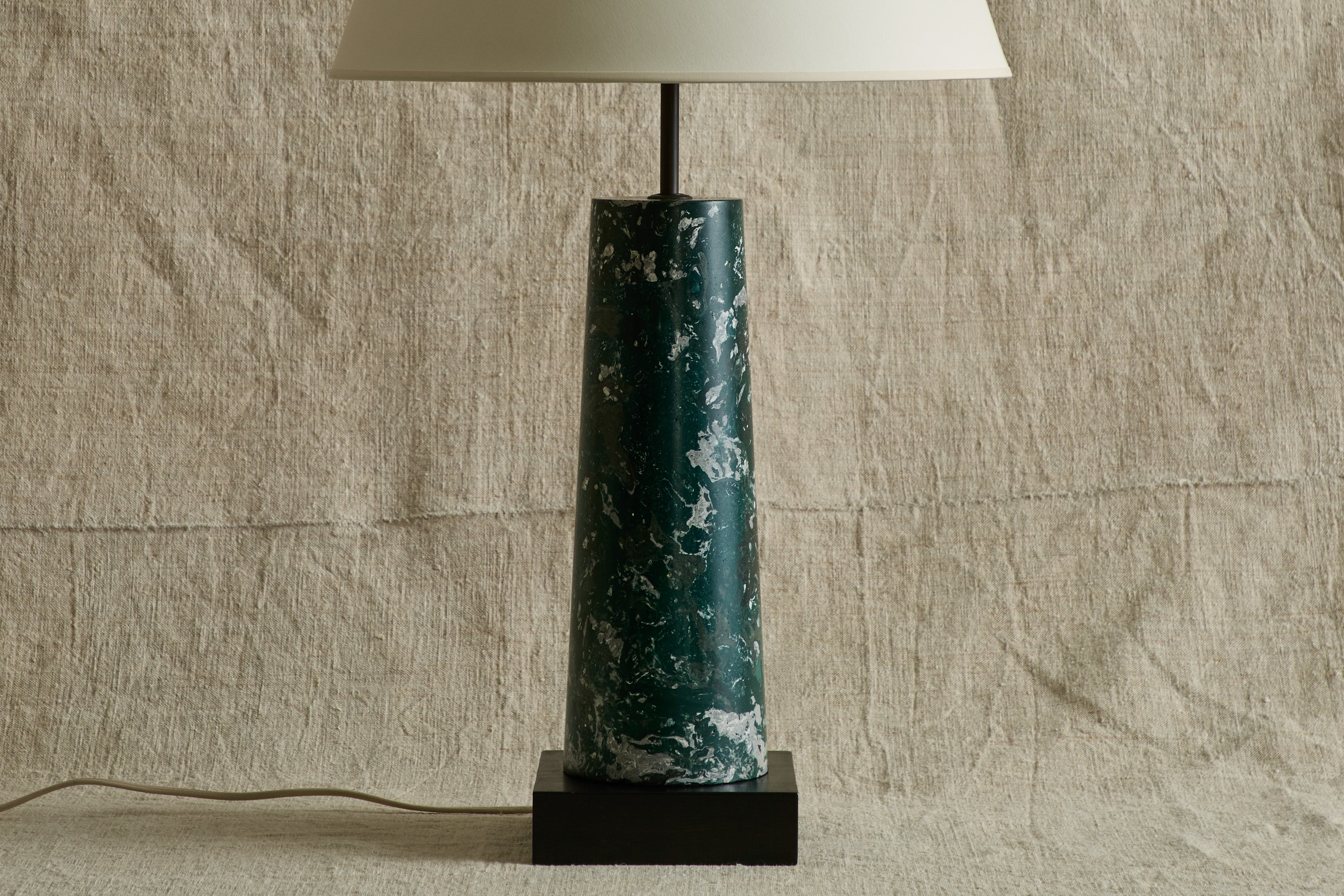 Scagliola Table Lamp, Swedish Green