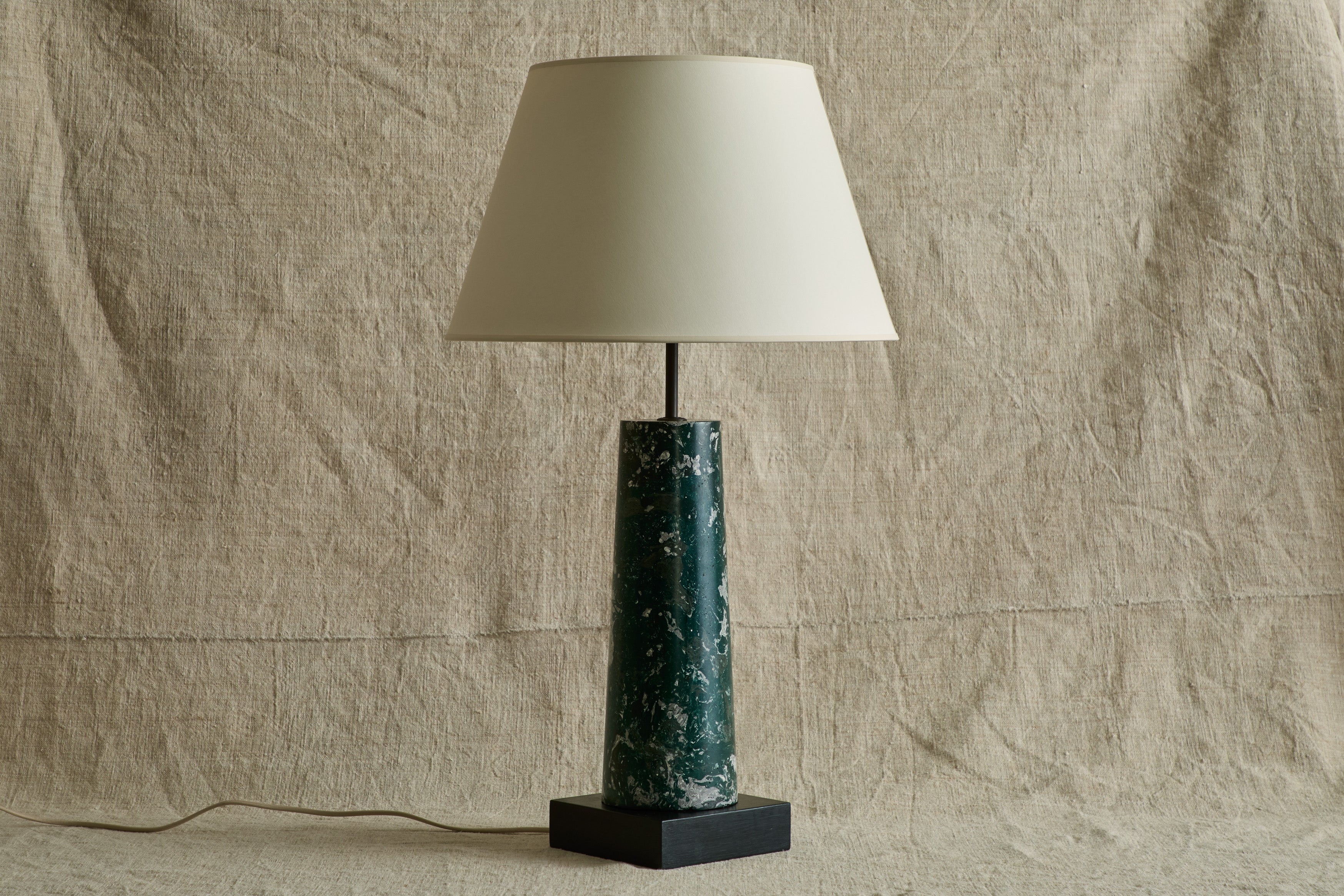 Scagliola Table Lamp, Swedish Green