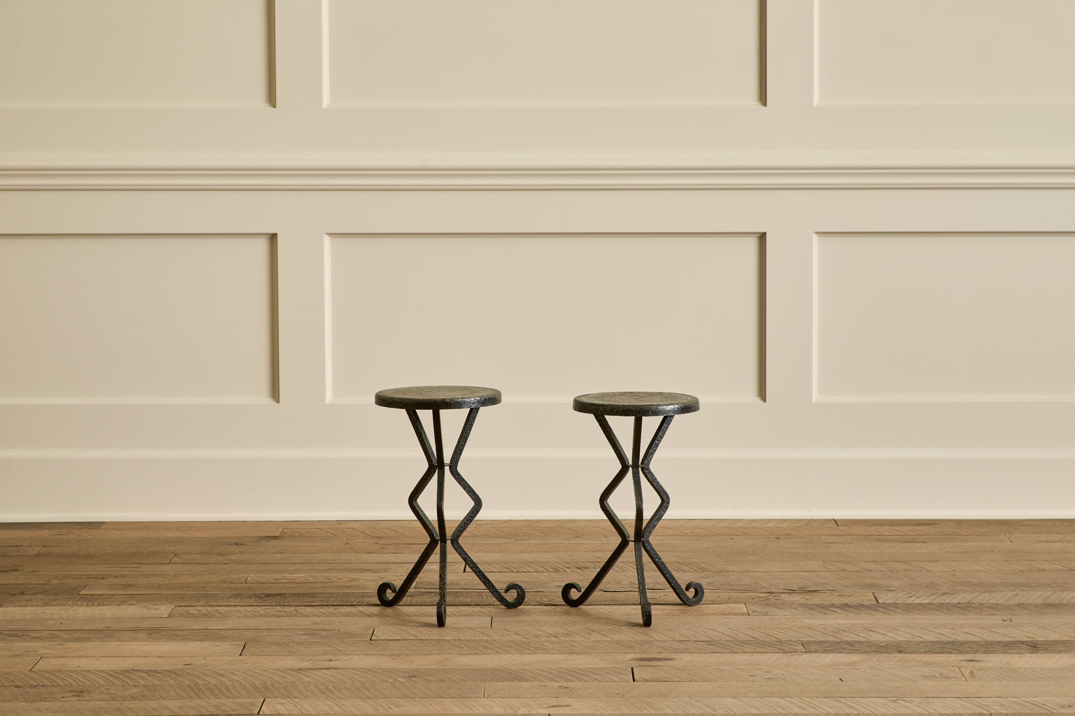 Mid Century Iron Side Table