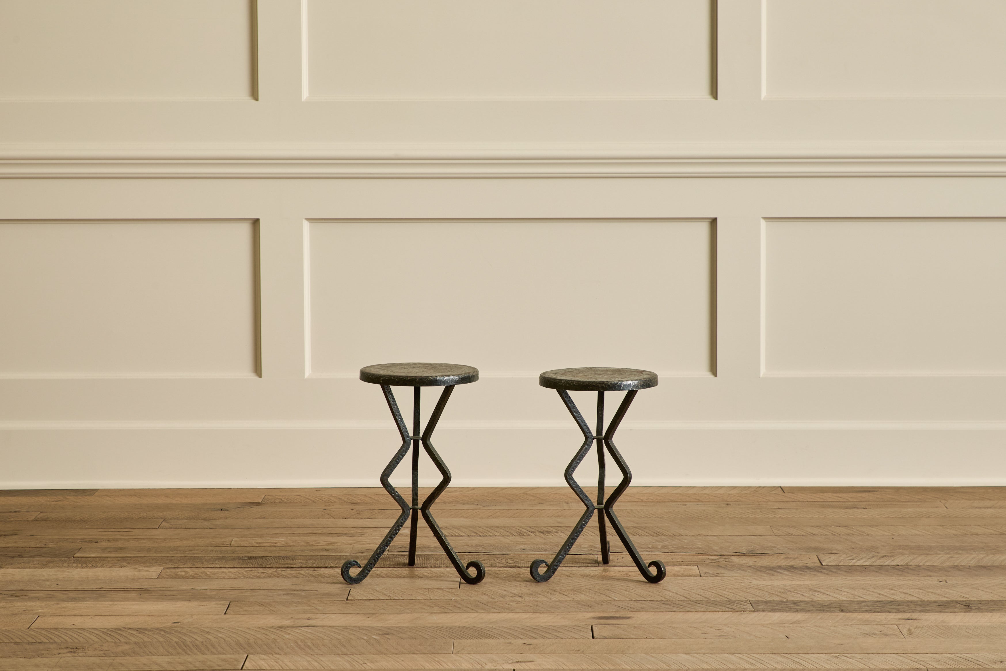 Mid Century Iron Side Table