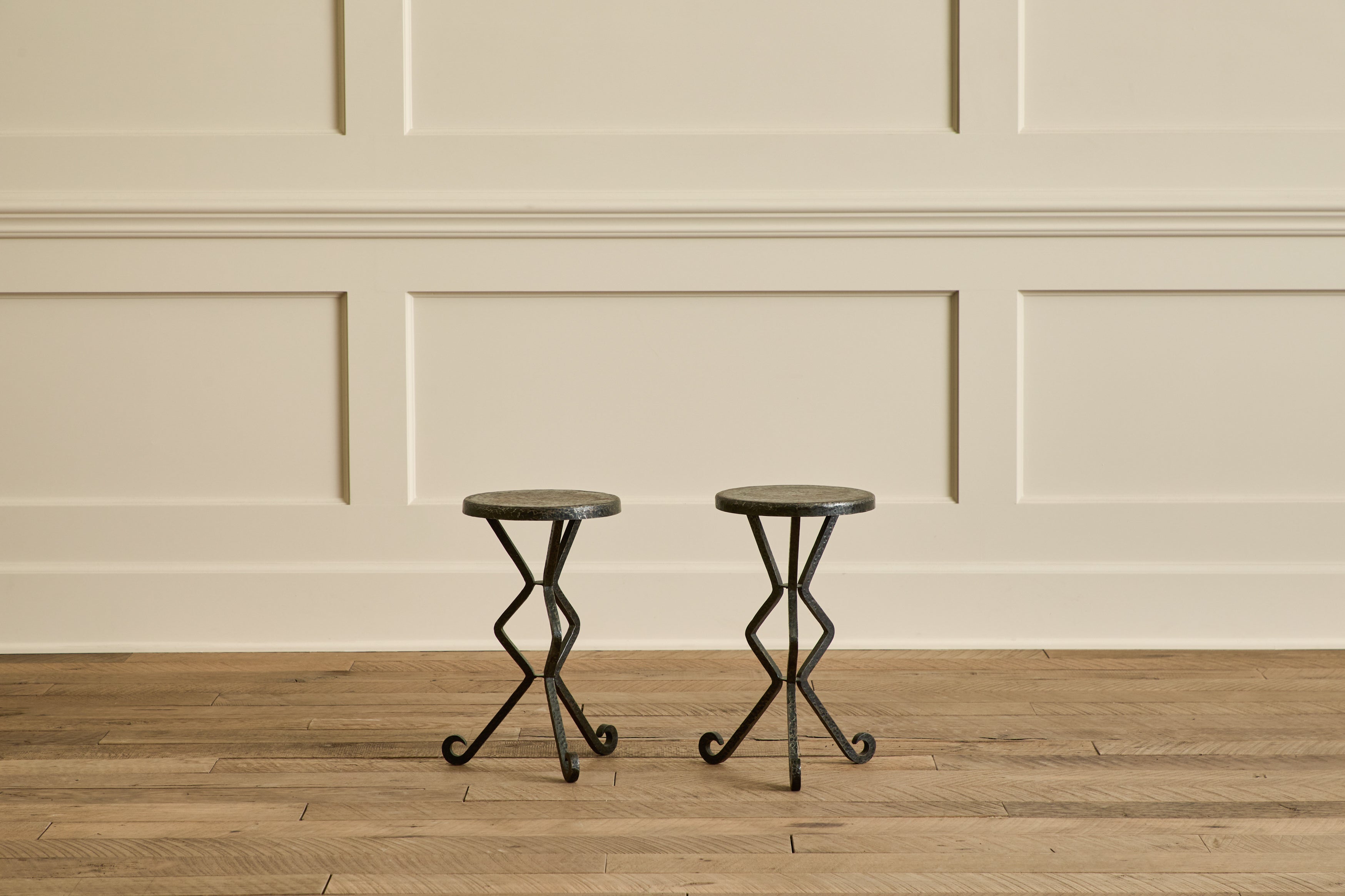 Mid Century Iron Side Table