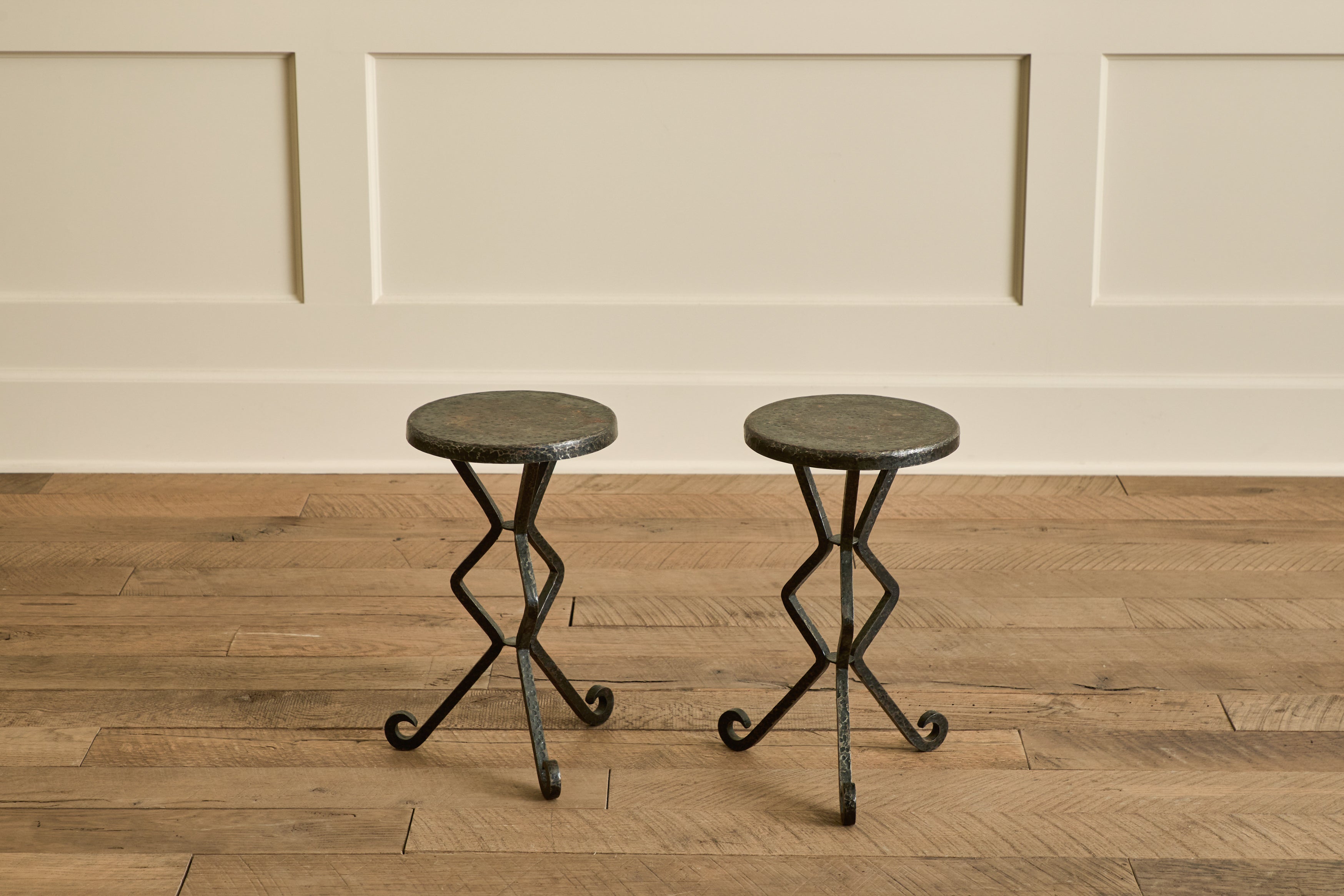 Mid Century Iron Side Table
