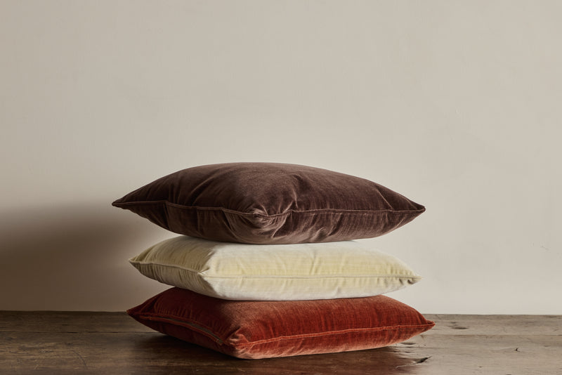 Velvet Pillow in Chocolate