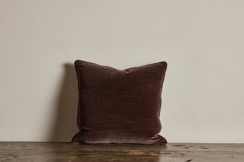 Velvet Pillow in Chocolate