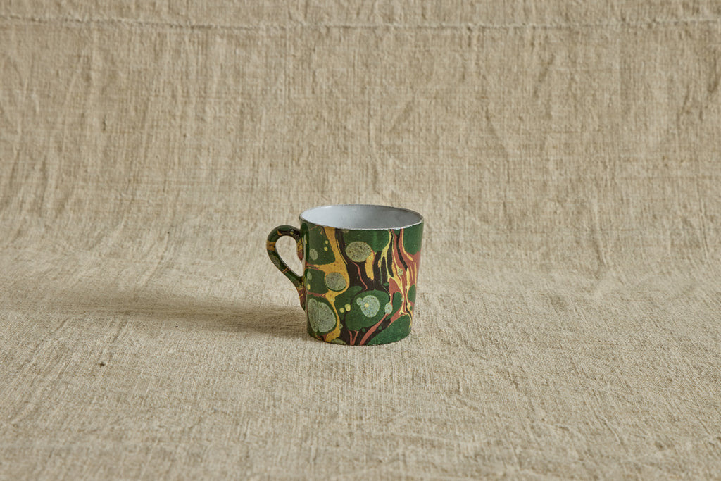 Cup Green & Yellow Marble Exterior
