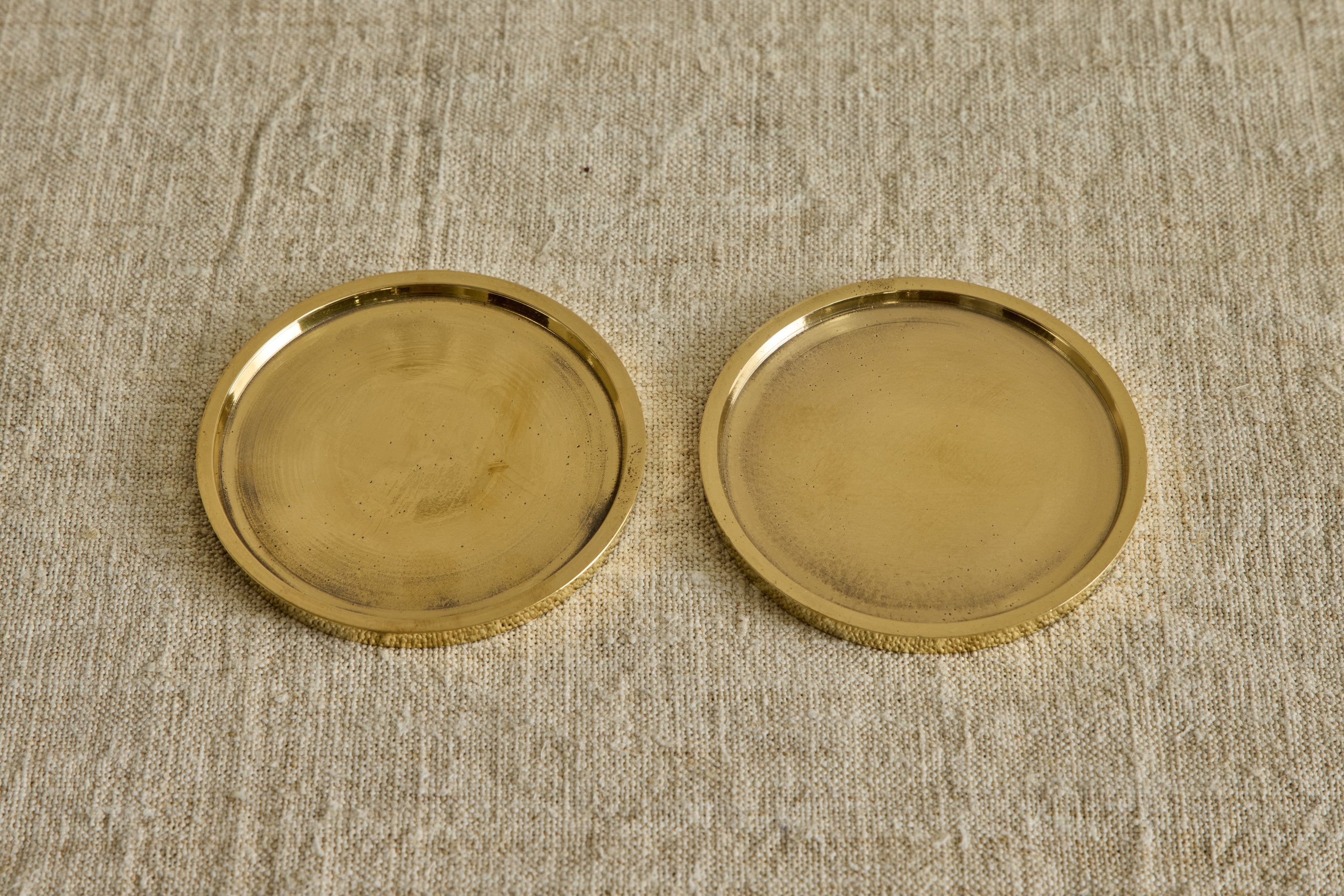 Cast Brass Coasters, Set of 4