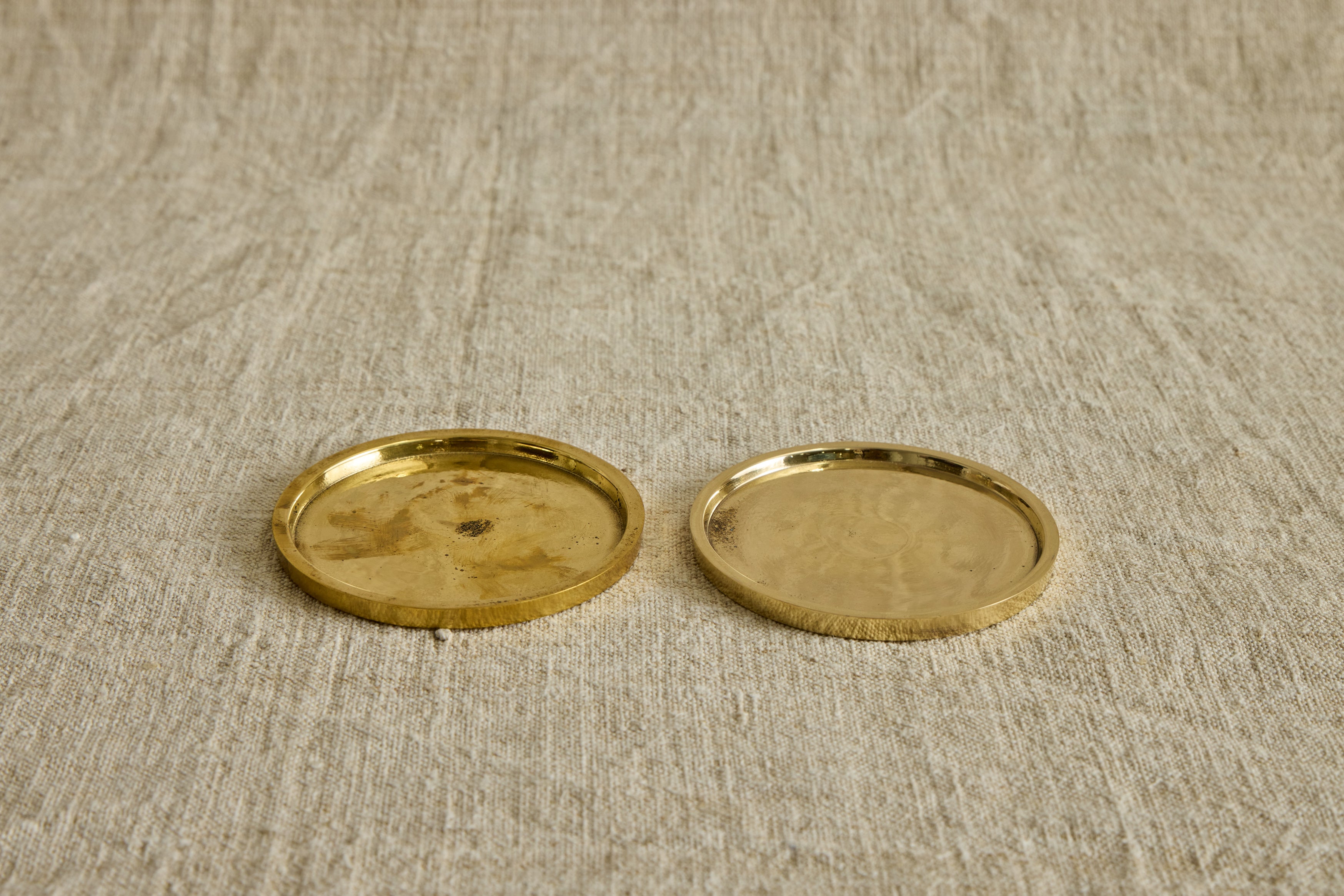 Cast Brass Coasters, Set of 4