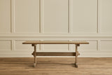 Custom Trestle Dining Table, Reclaimed Pine