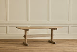 Custom Trestle Dining Table, Reclaimed Pine
