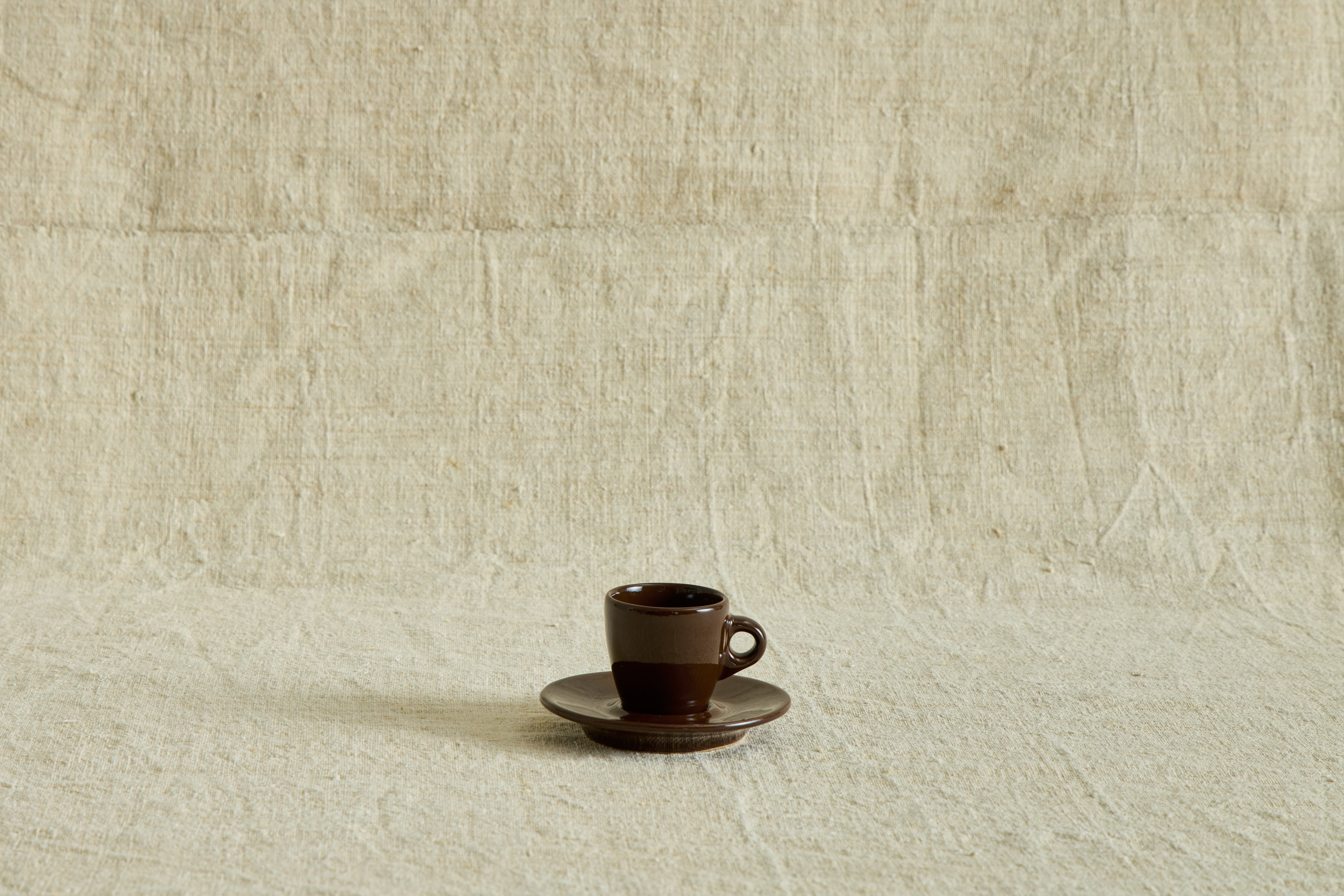 Espresso Cup & Saucer in Chestnut