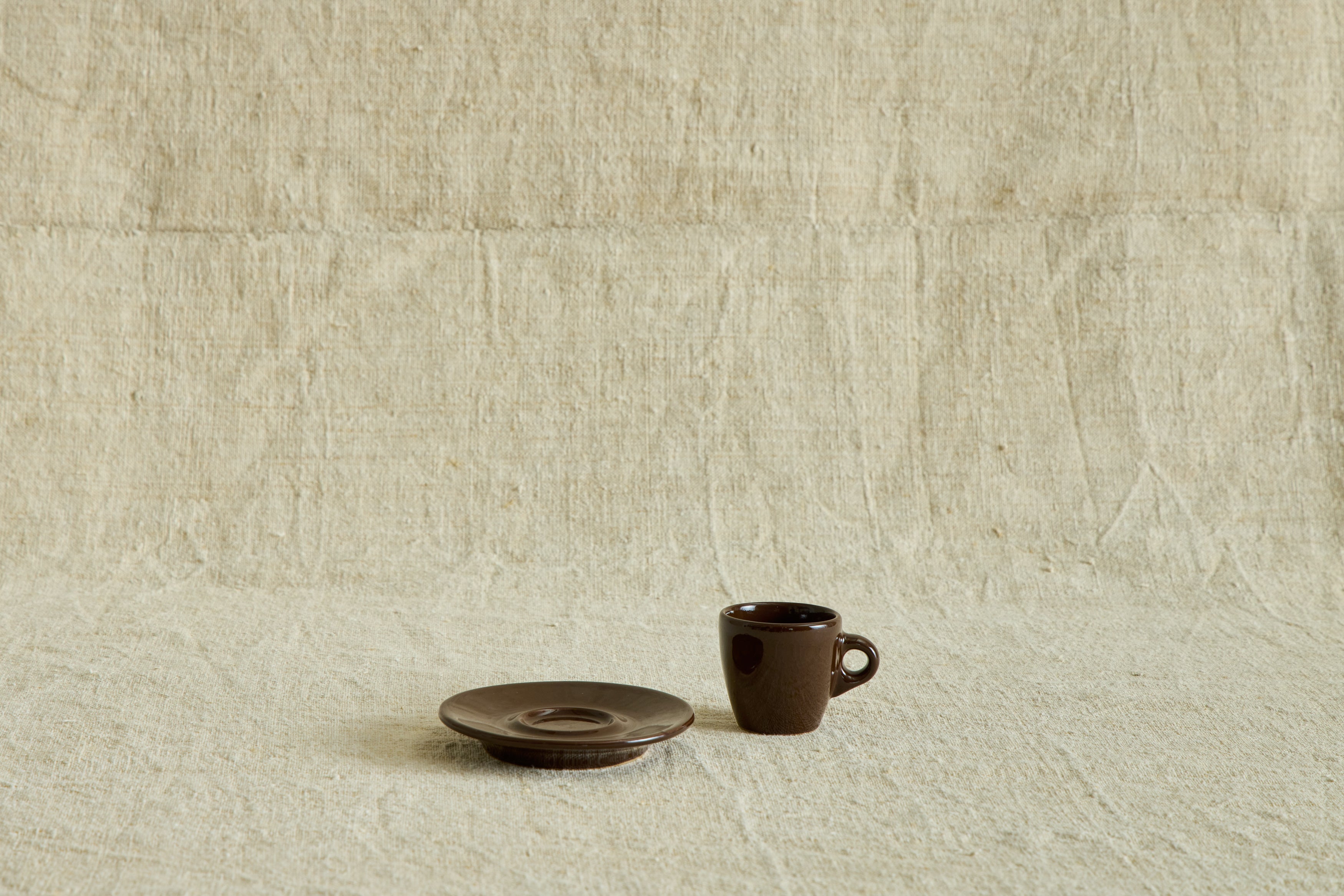 Espresso Cup & Saucer in Chestnut