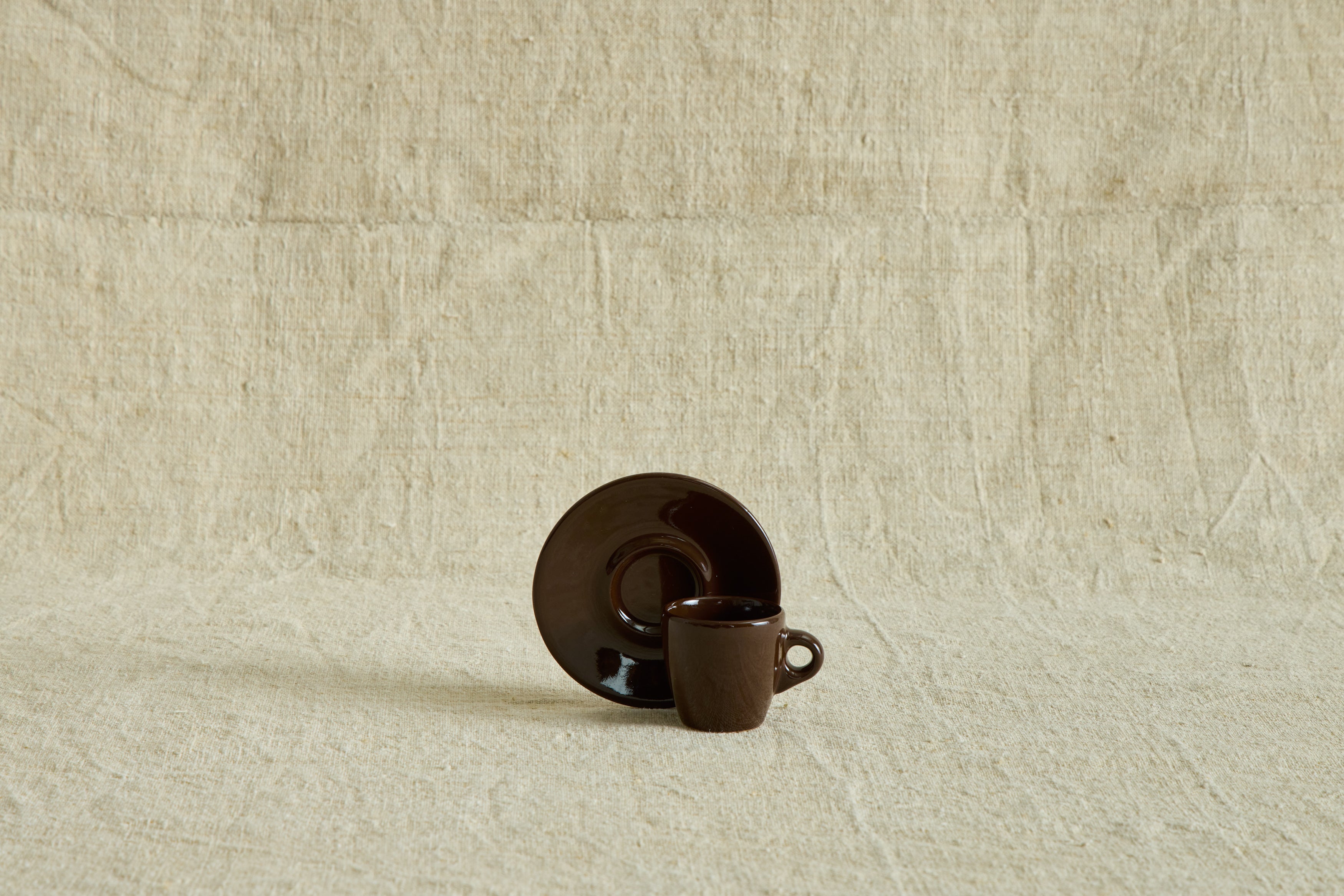 Espresso Cup & Saucer in Chestnut