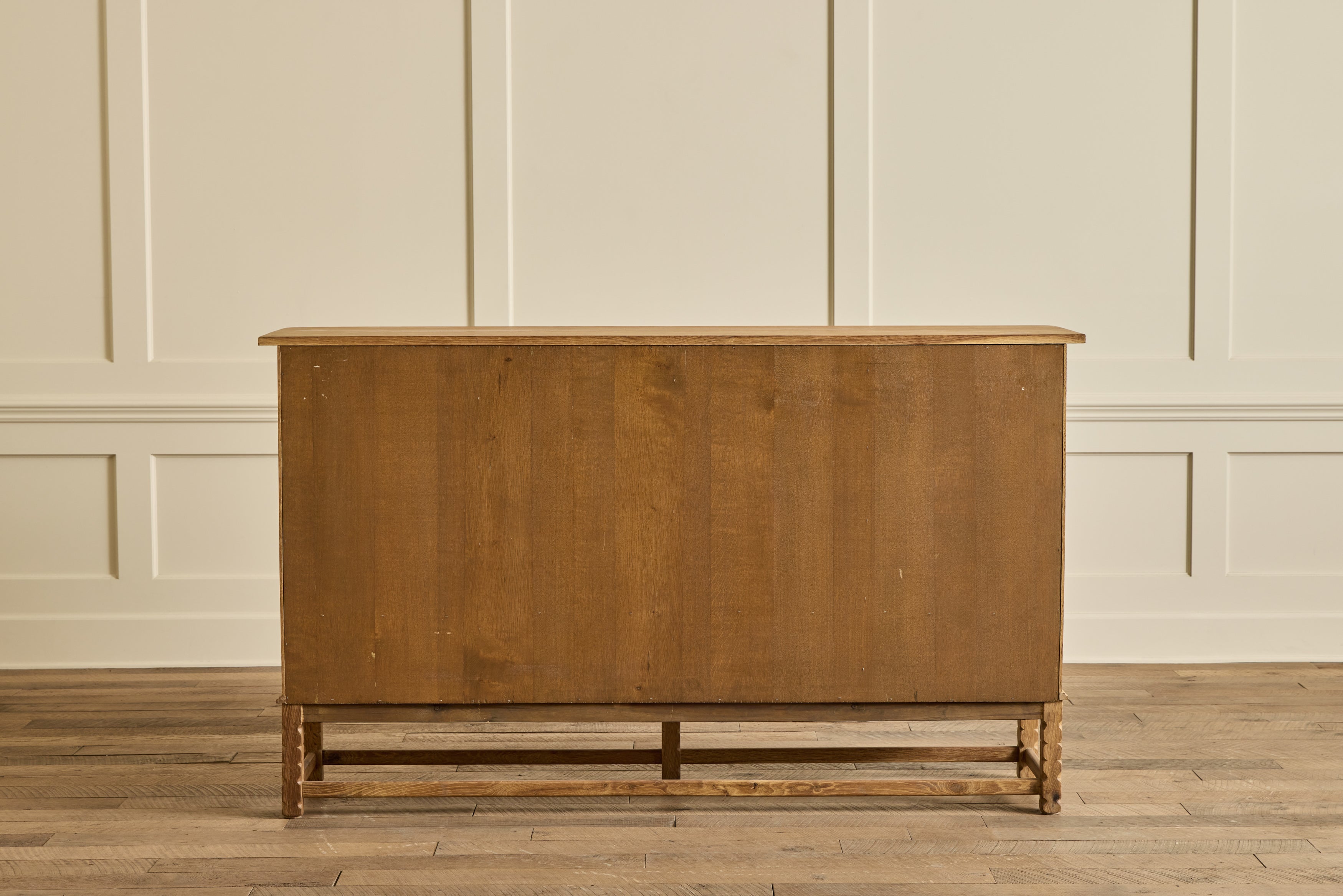 Grid Carved Oak Sideboard
