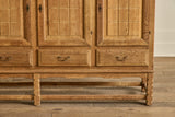 Grid Carved Oak Sideboard
