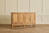 Grid Carved Oak Sideboard