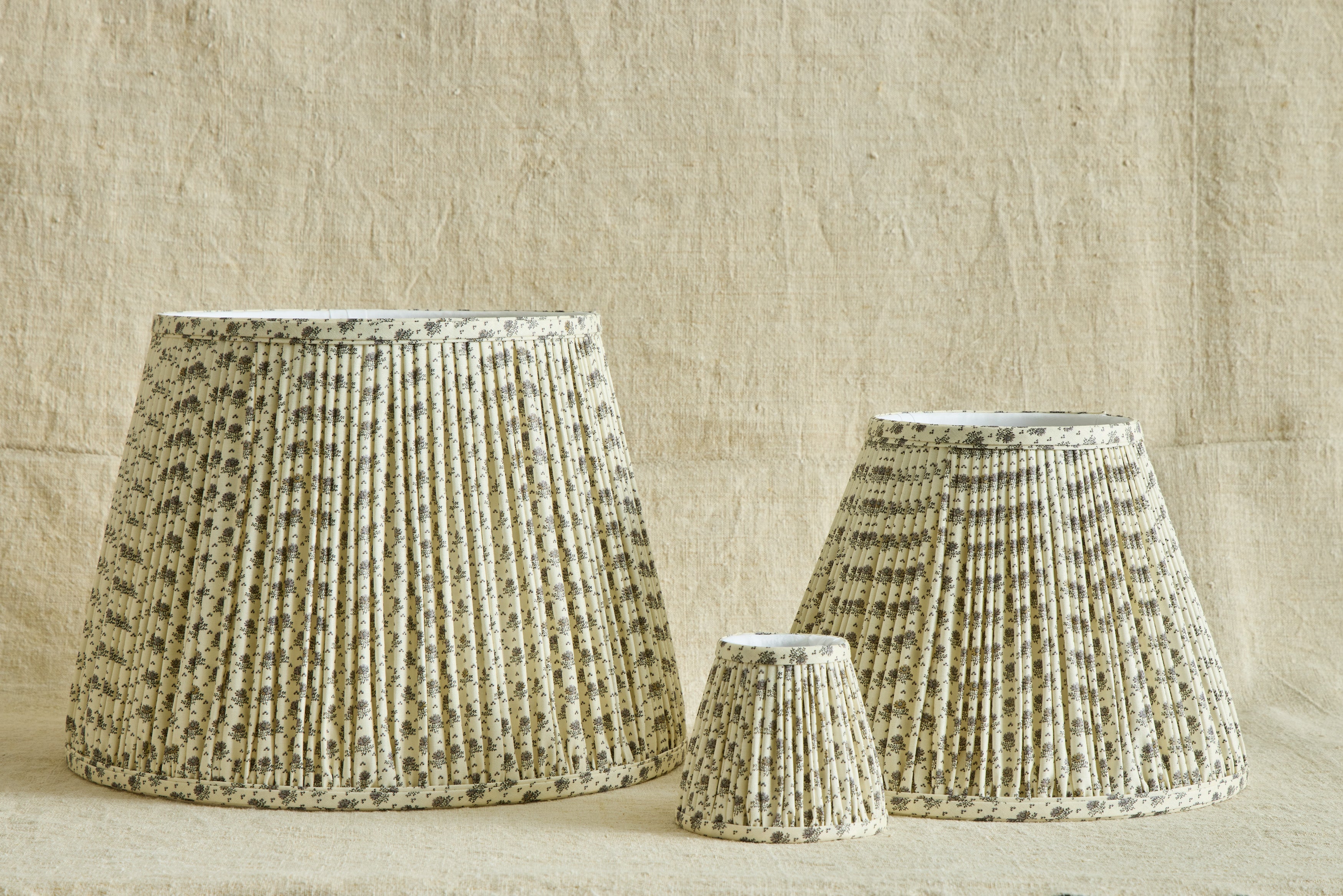 Little Weed Mauve Linen Pleated Lampshade (Multiple Styles)