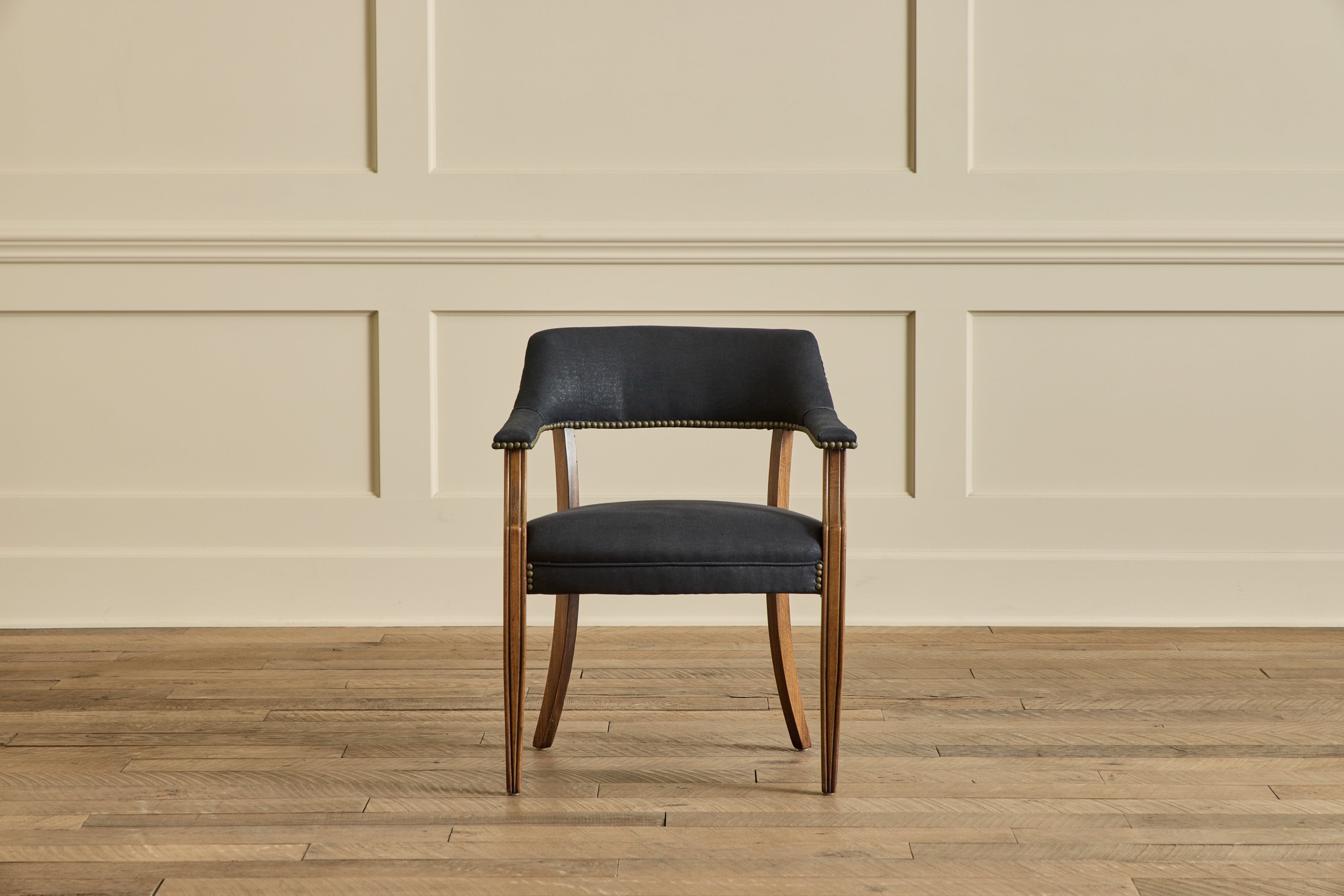 Pair of Beech Wood Side Chairs