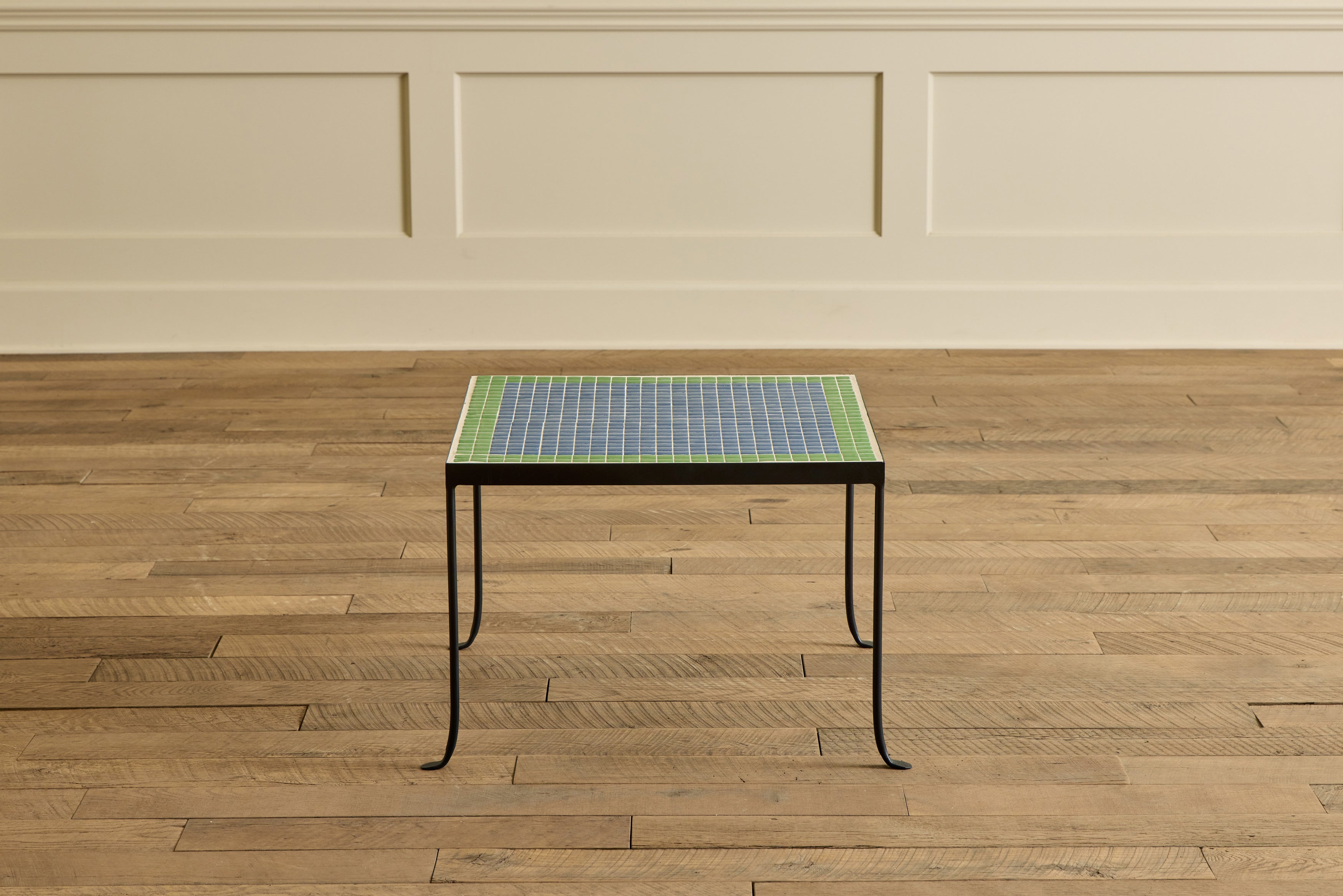 Mosaic Tile Side Table, Damascus and Clover