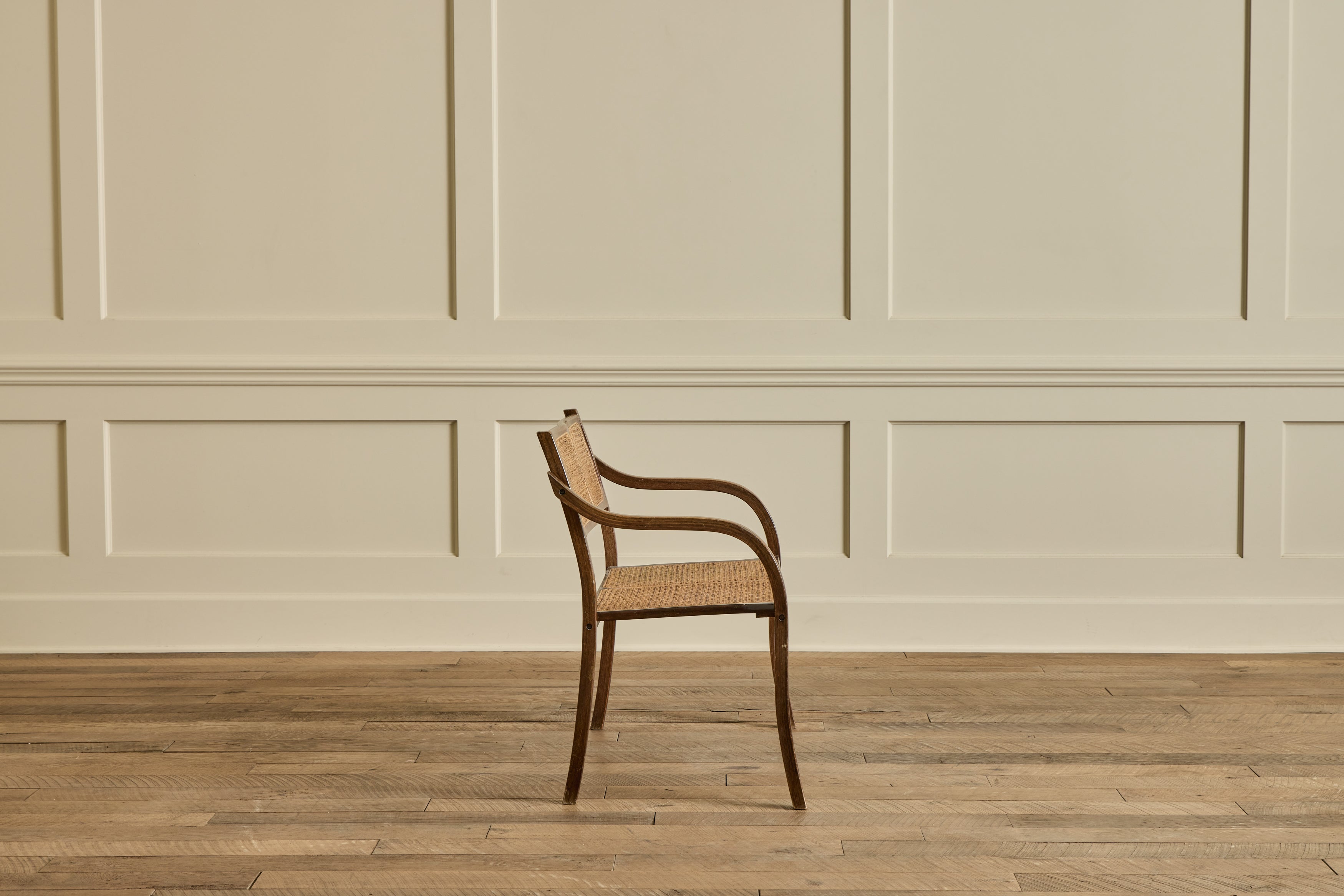 Early American Style Cane Bench