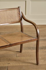Early American Style Cane Bench