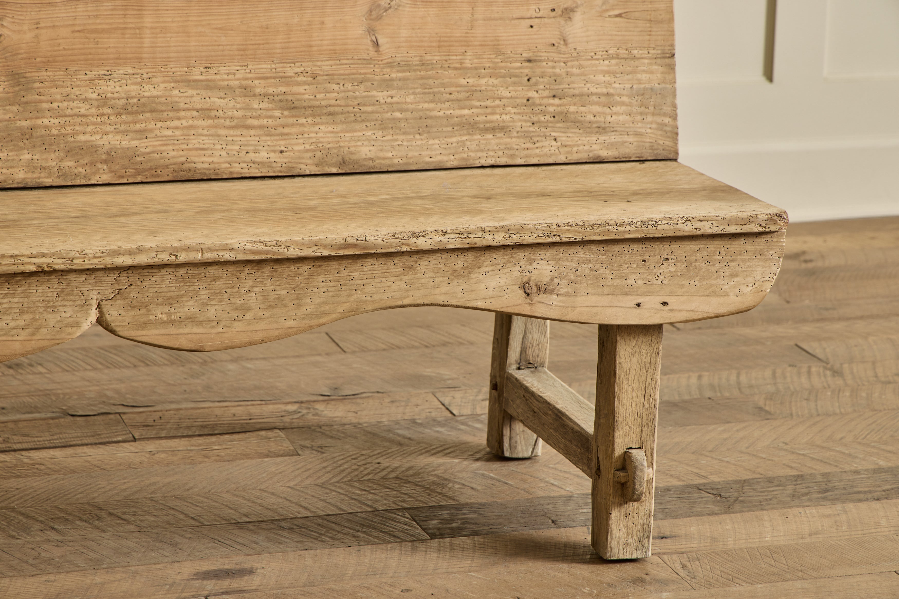 Spanish Pine Wood Bench