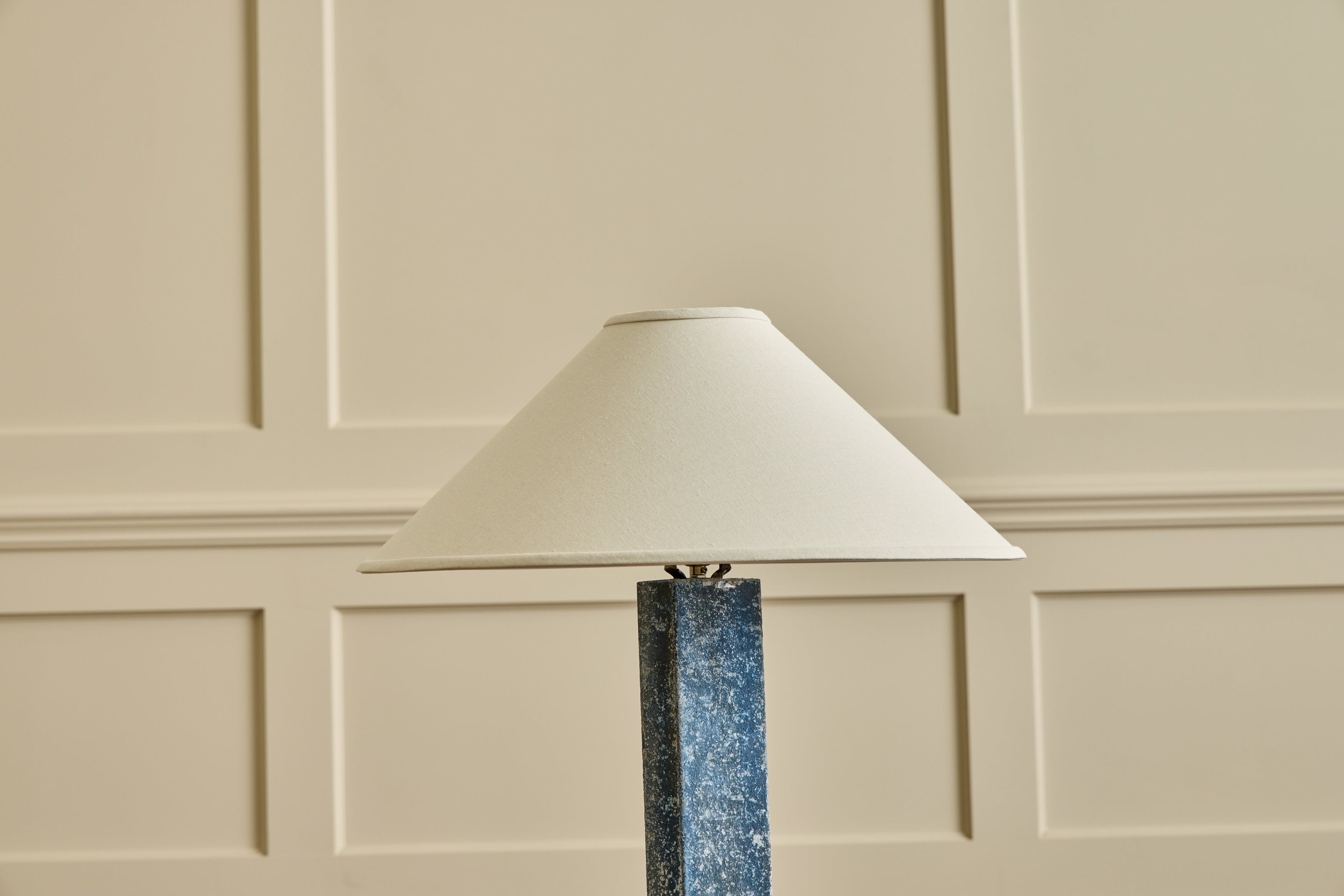 Pair of Blue Oxidized Metal Lamps