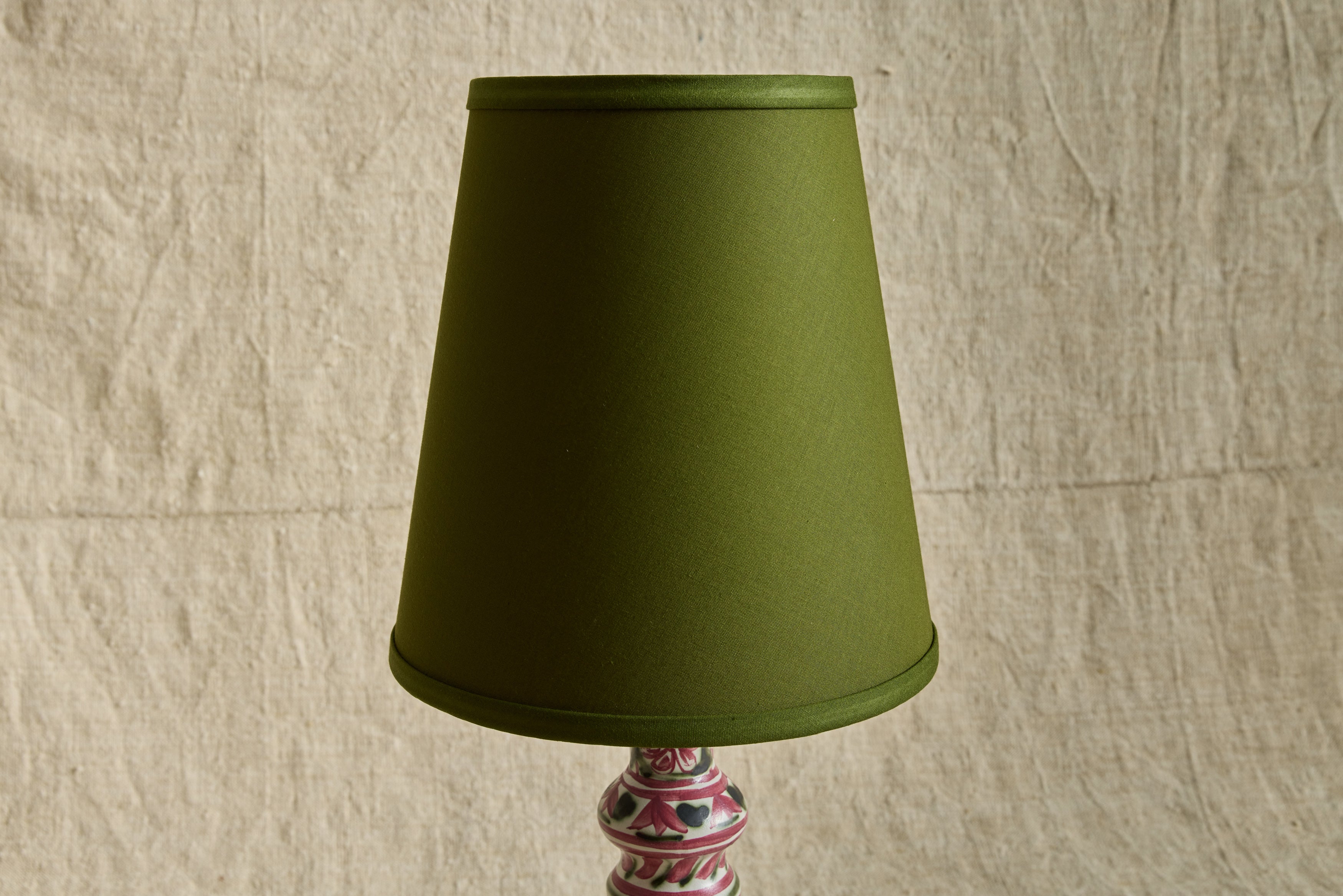 Pink Hand Painted Ceramic Lamp
