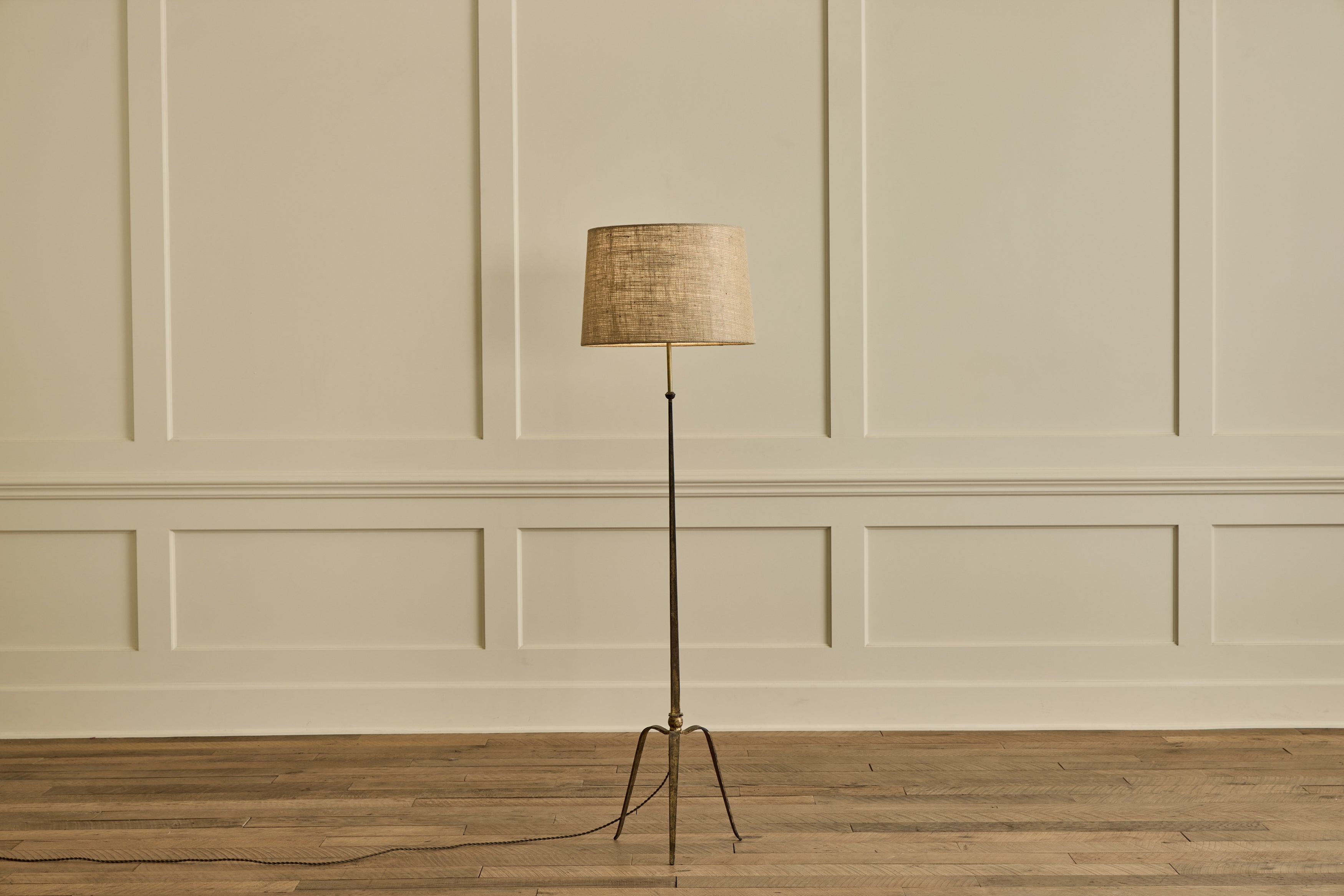 Gilt Iron Floor Lamp